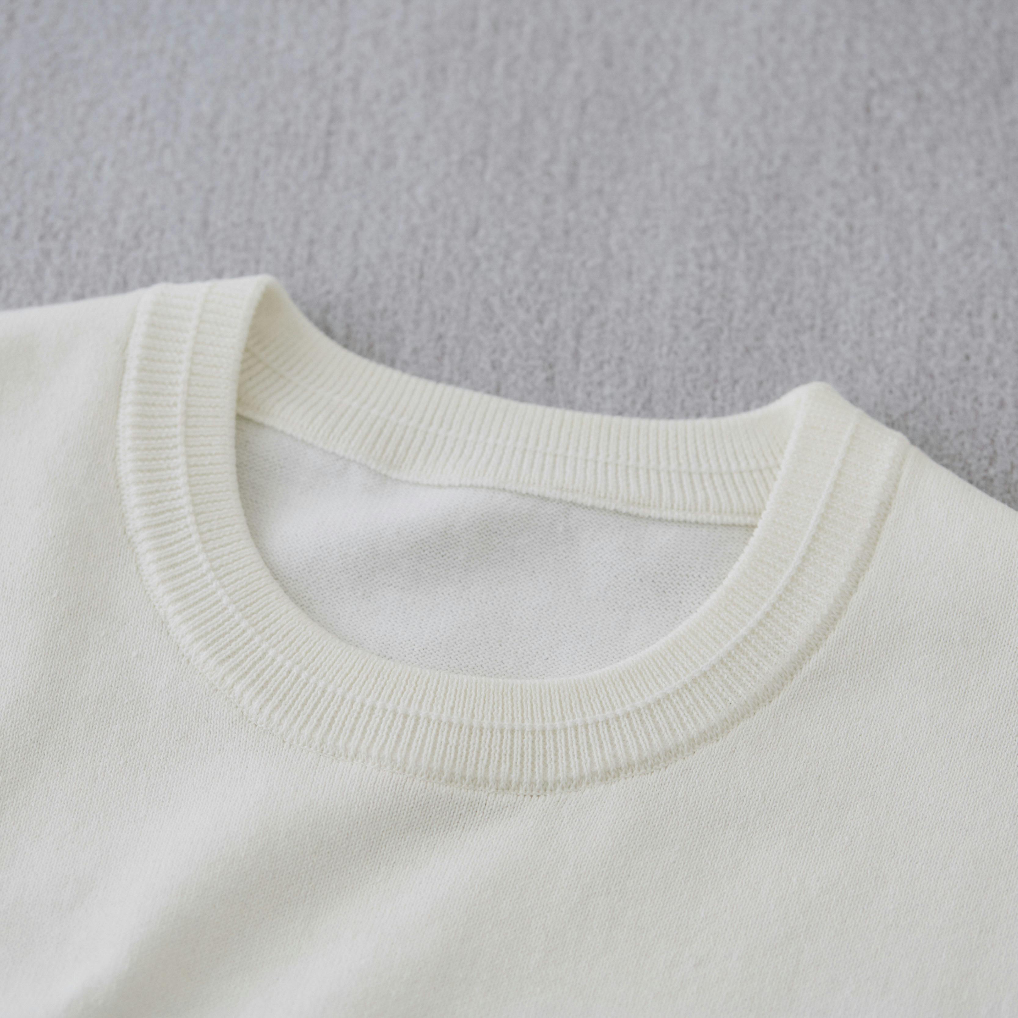 COS ベージュ ニットシャツ 半袖 見にくく