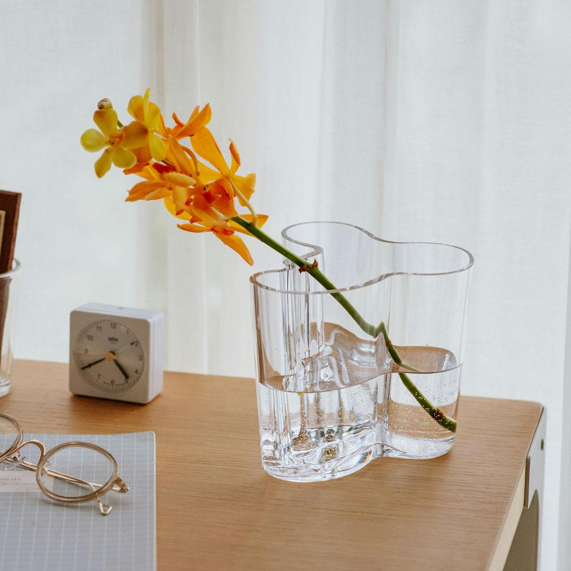 iittala/イッタラ/Alvar Aalto/アルヴァ・アアルト/ 花瓶 120mm クリア - 北欧、暮らしの道具店