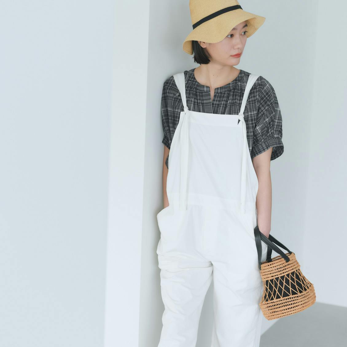 夏の味方になる、涼しげブラウス」チェック柄のプルオーバー