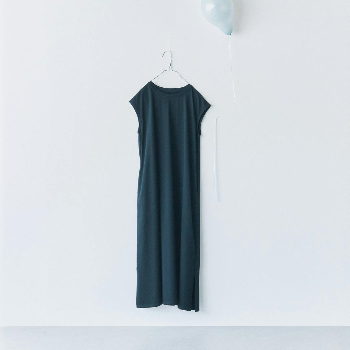 北欧暮らしの道具店　クラシコム　ノースリーブシャツワンピース　ブルー 北欧暮らしの道具店 クラシコム ノースリーブシャツワンピース