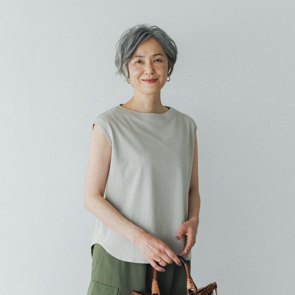 北欧の暮らし道具店　ノースリーブ 夏コーデの味方に」絶妙肩ラインのノースリーブカットソー
