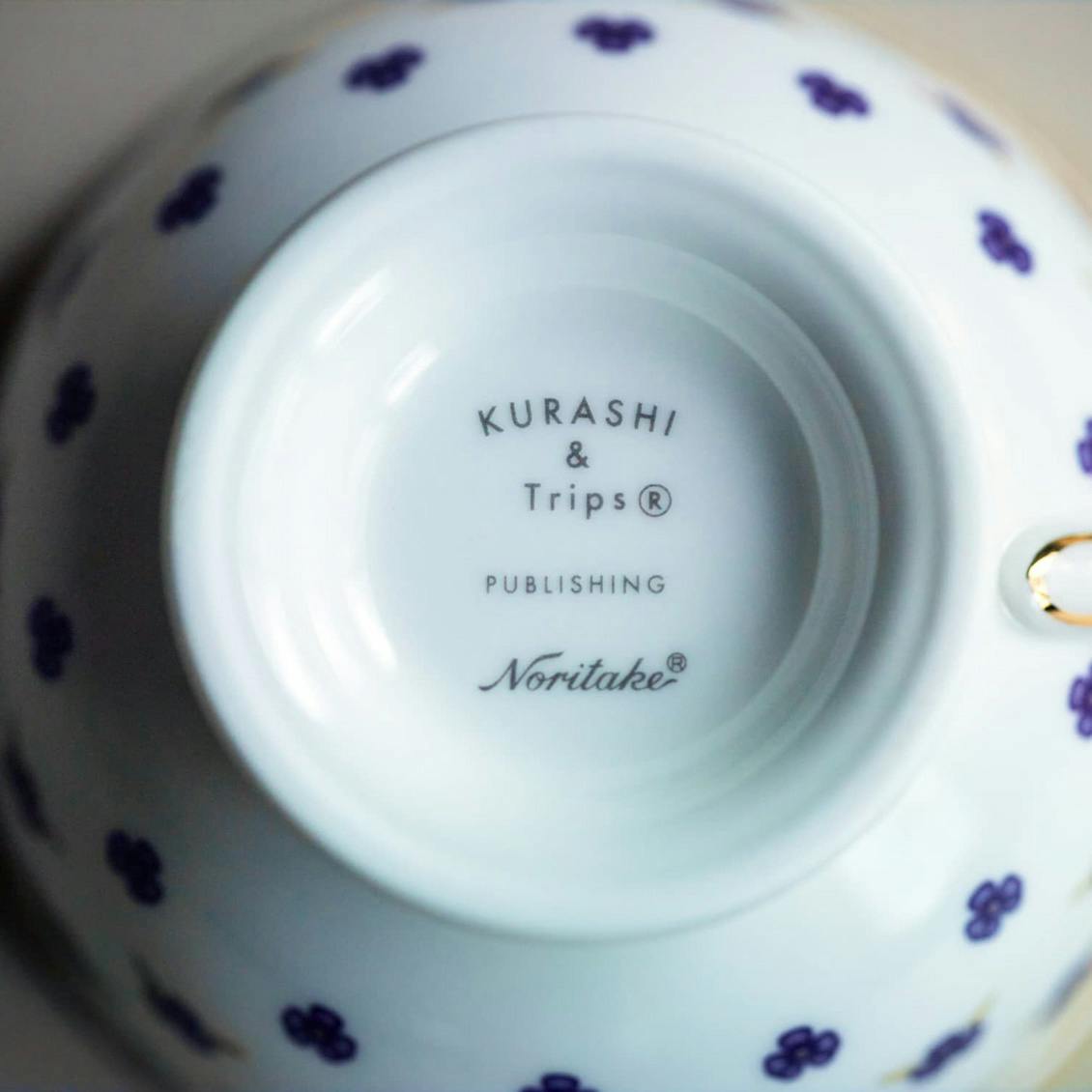 24年12月〜25年1月頃再入荷予定】【当店限定復刻】ビオラのカップ&ソーサー / Noritake × KURASHI&Trips  PUBLISHING - 北欧、暮らしの道具店