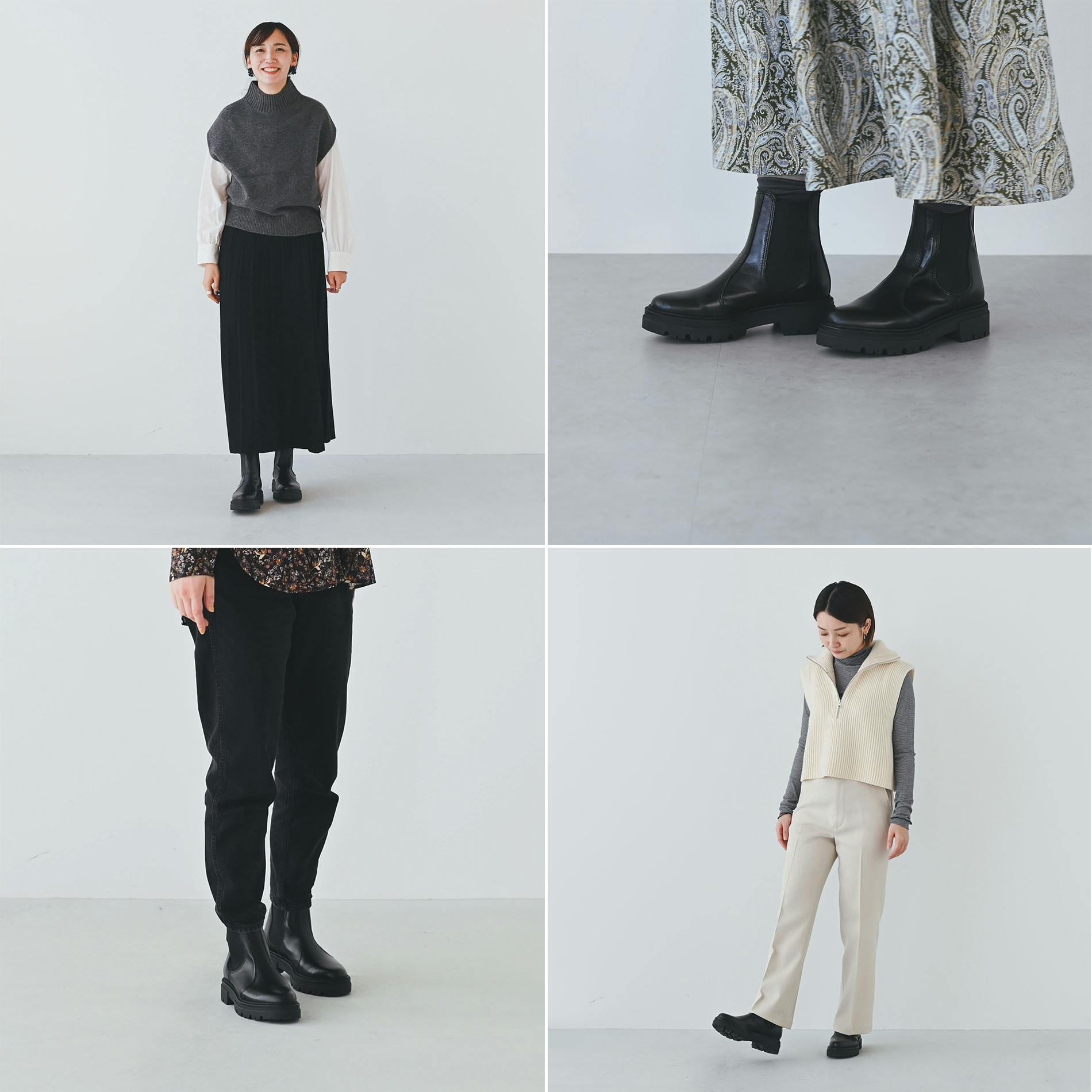 ENESS エネス サイドゴアブーツ ブラック 38 ENESS / サイドゴアブーツ（全5サイズ） - 北欧、暮らしの道具店