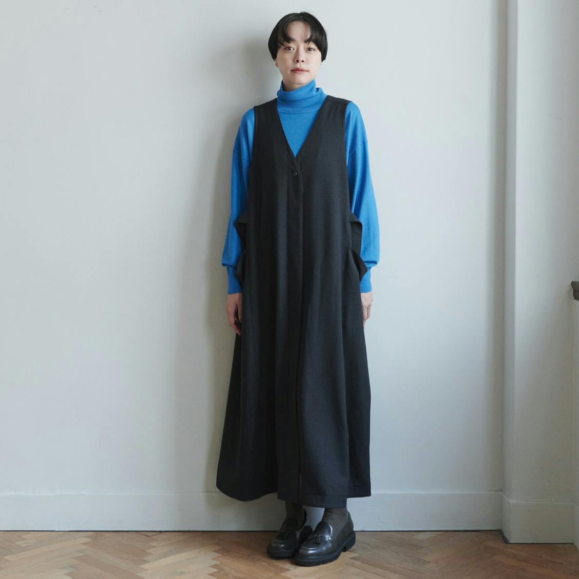 北欧暮らしの道具店 : hopeと名付けた、ジレにもなるwith foufou 今季終了】hopeと名付けた、ジレにもなるワンピース / with