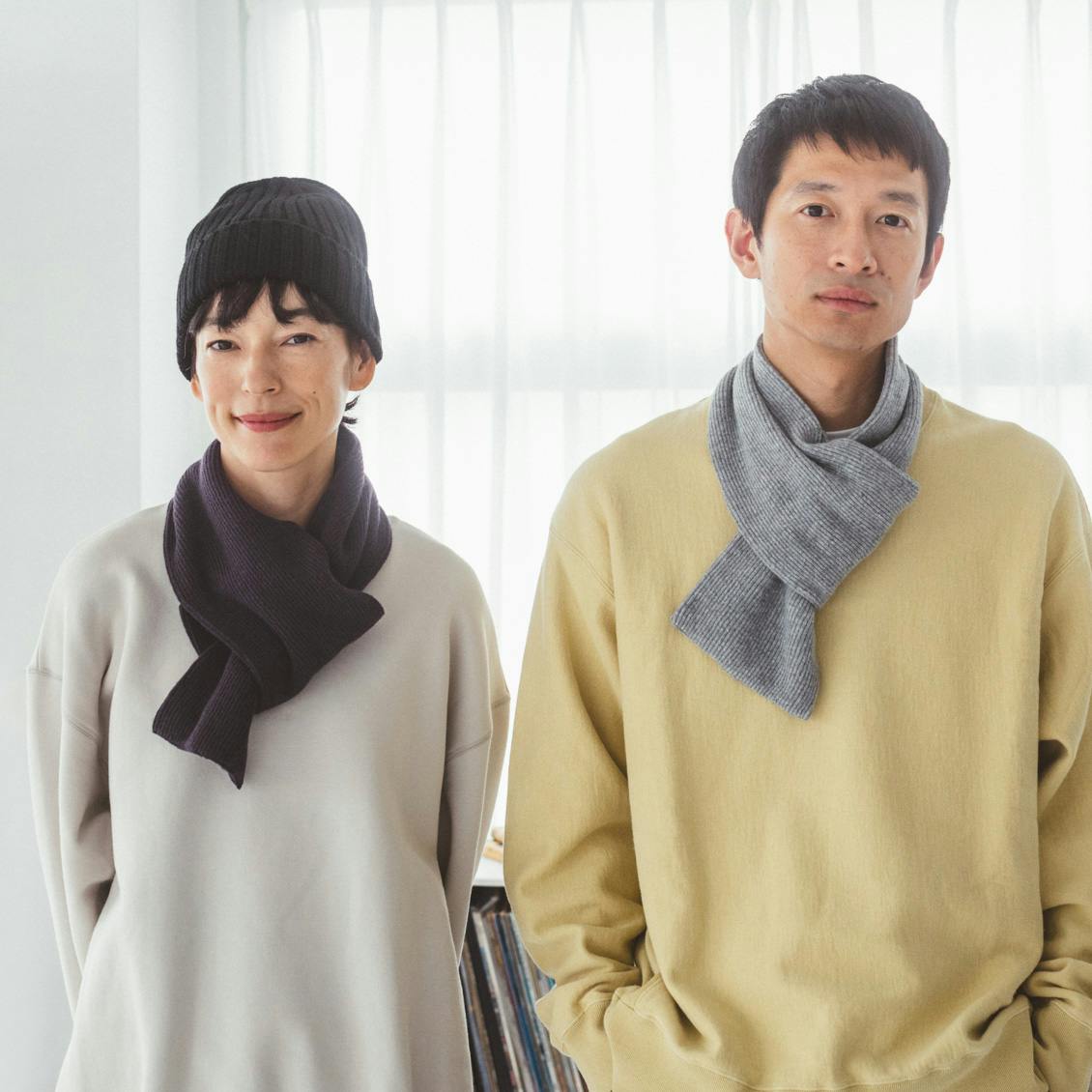 NORMALLY ノーマリー ショートマフラー 北欧、暮らしの道具店 ブルー 新商品】「NORMALLY」から、巻くだけで品よく決まるショート