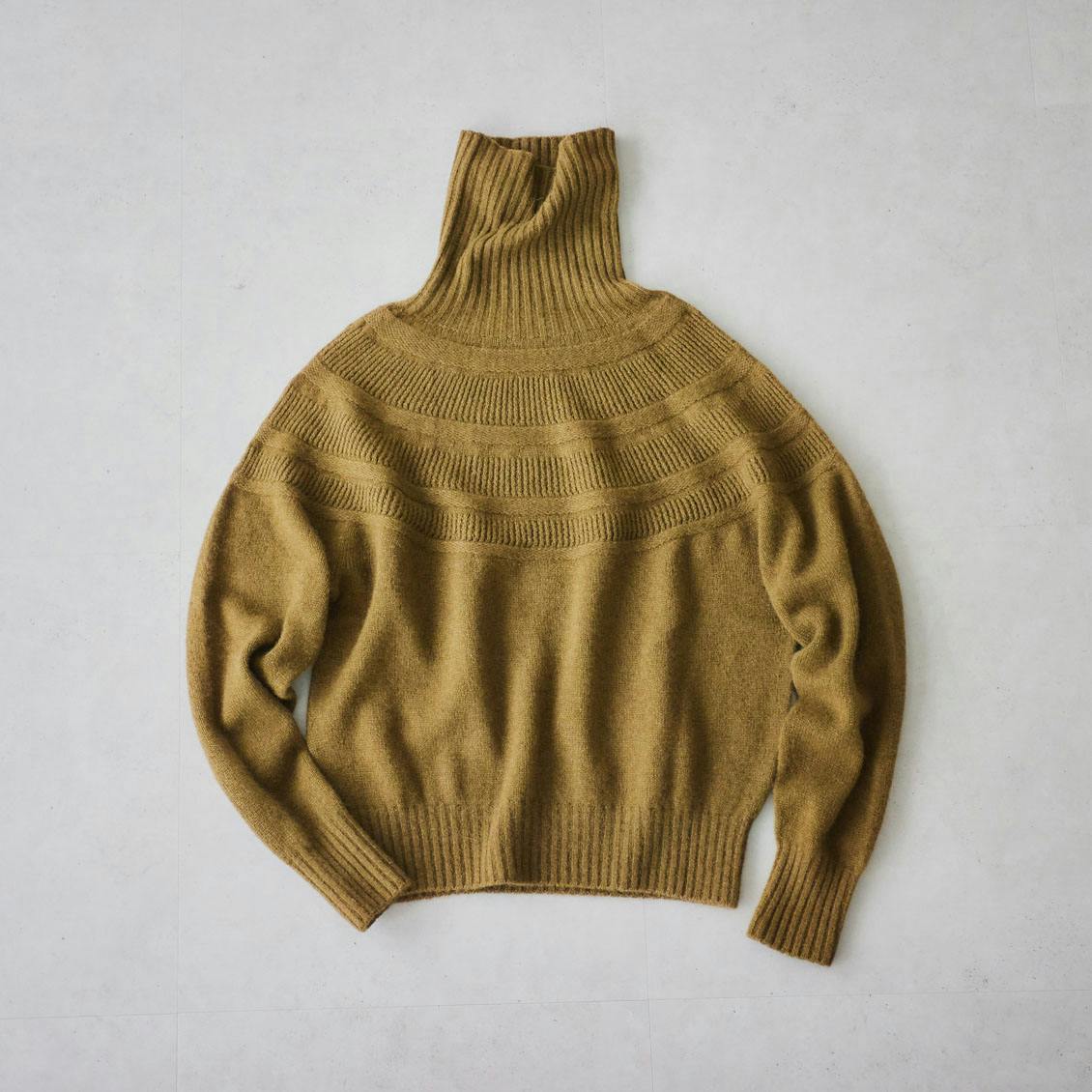 Bibiy. border Turtle knit グレー