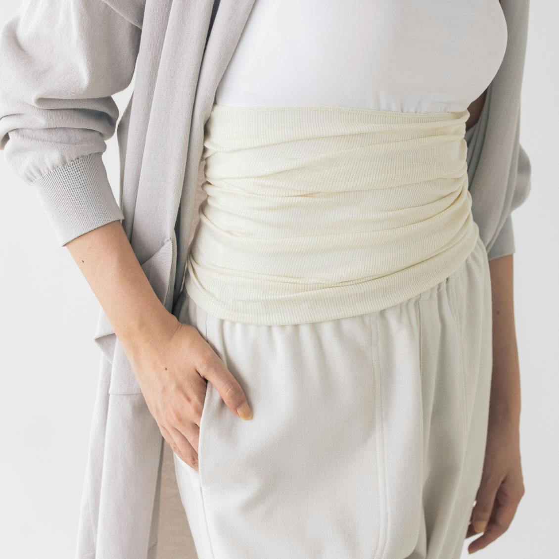 meri ja kuu  / シルクの腹巻 / ロング（キナリ）の商品写真