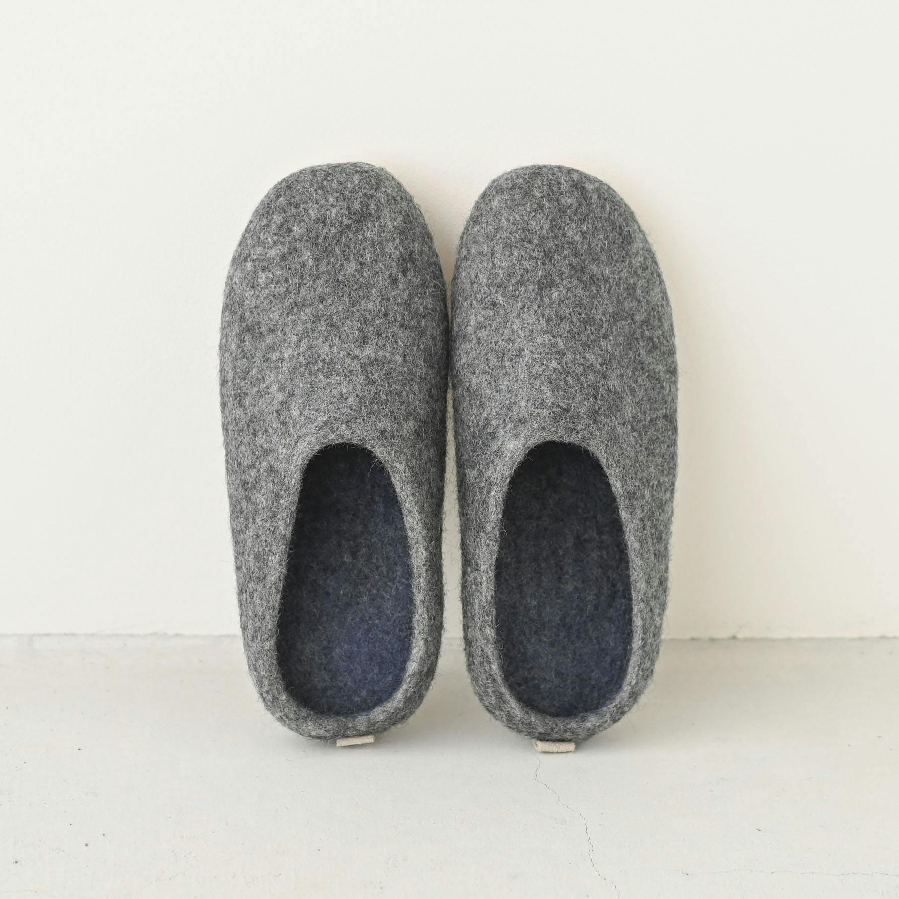 ウール素材のあったかルームシューズ / チャコール / M（23.0〜24.5cm）の商品写真