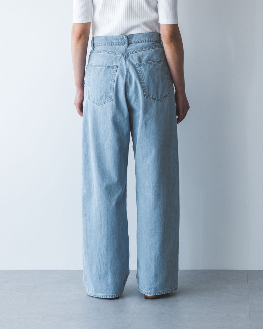 ガジュマル様✩北欧、暮らしの道具店　すっきり見えインタックのワイドデニム L ガジュマル様✩北欧、暮らしの道具店 すっきり見えインタックの