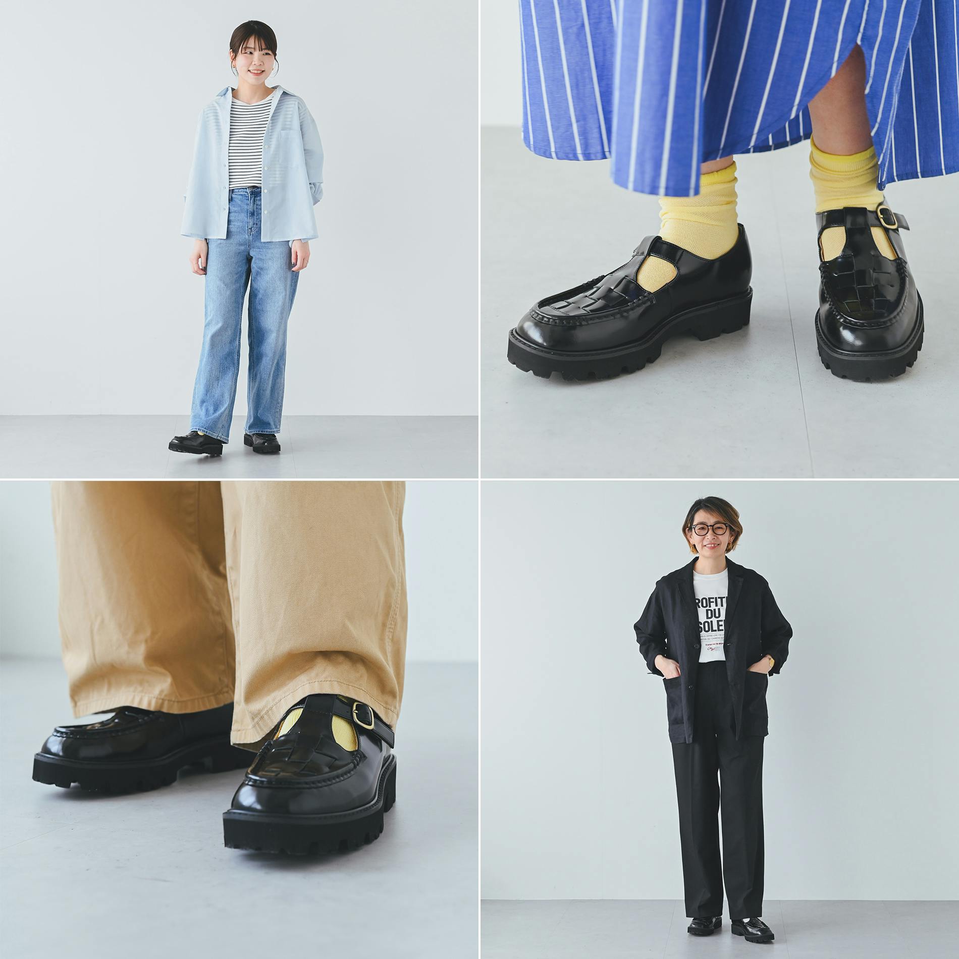 つま先踊る、大人の相棒」こだわりソールのTストラップシューズ