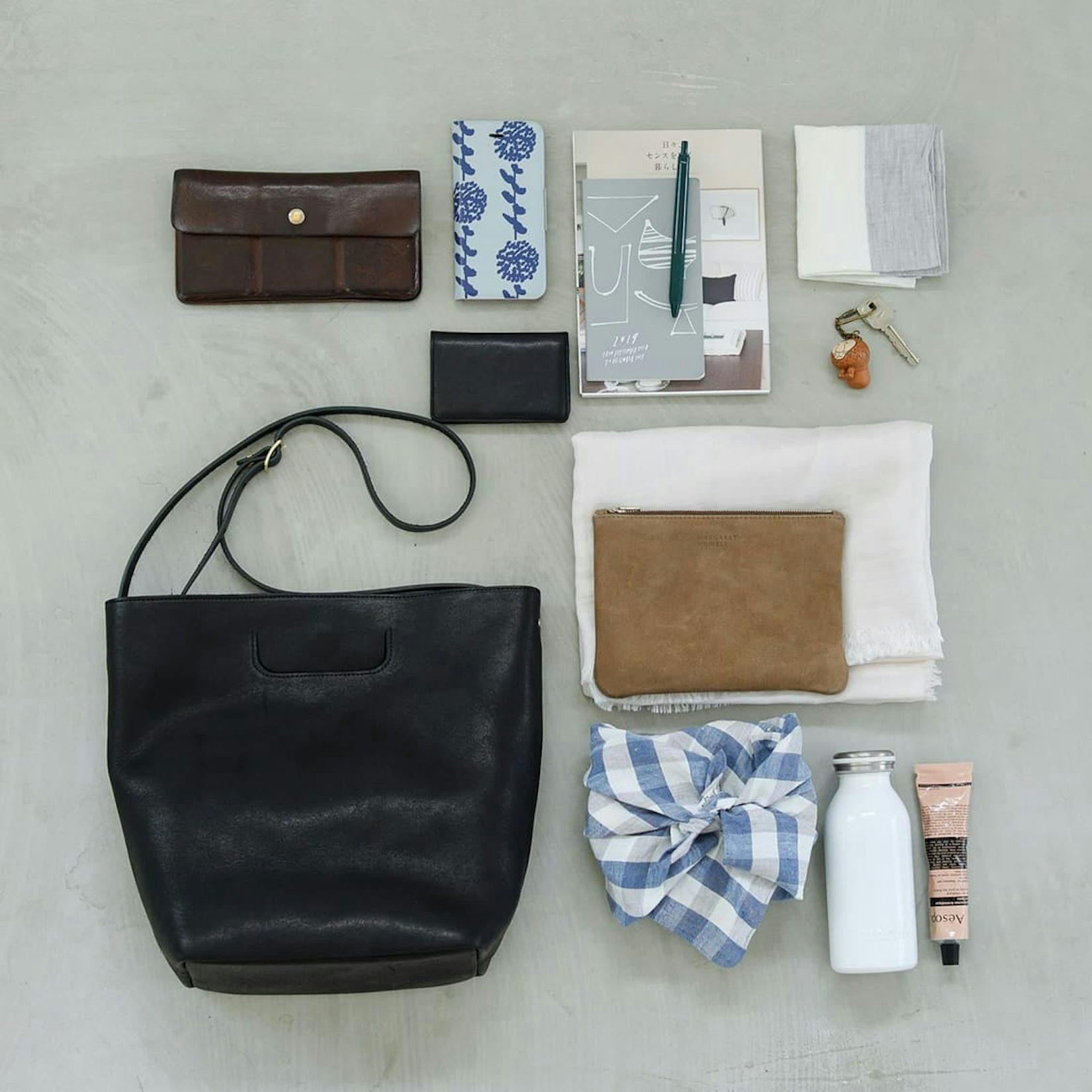 北欧暮らしの道具店　Ense ショルダーバッグ Ense（アンサ） / gamaguchi shoulder S 2way レザー ガマグチ