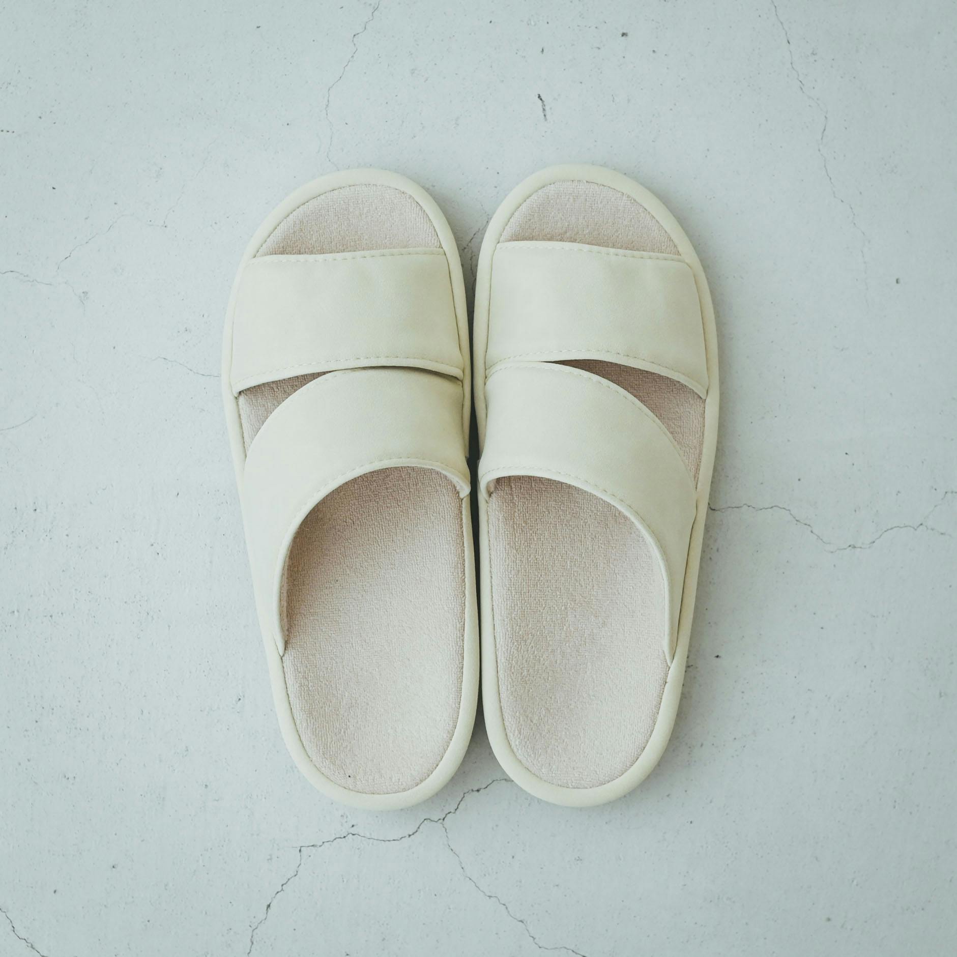 【今季終了】パイル素材が心地よい、夏のルームシューズ / アイボリー / Mの商品写真