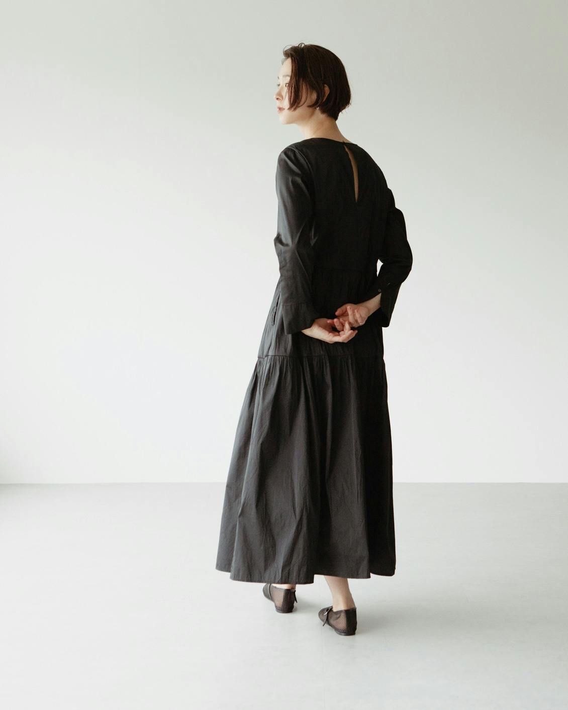 REMME ブラック フラットシューズ 38 REMME】MESH＆SHEEP LEATHER メッシュフラットシューズ ZH-6410