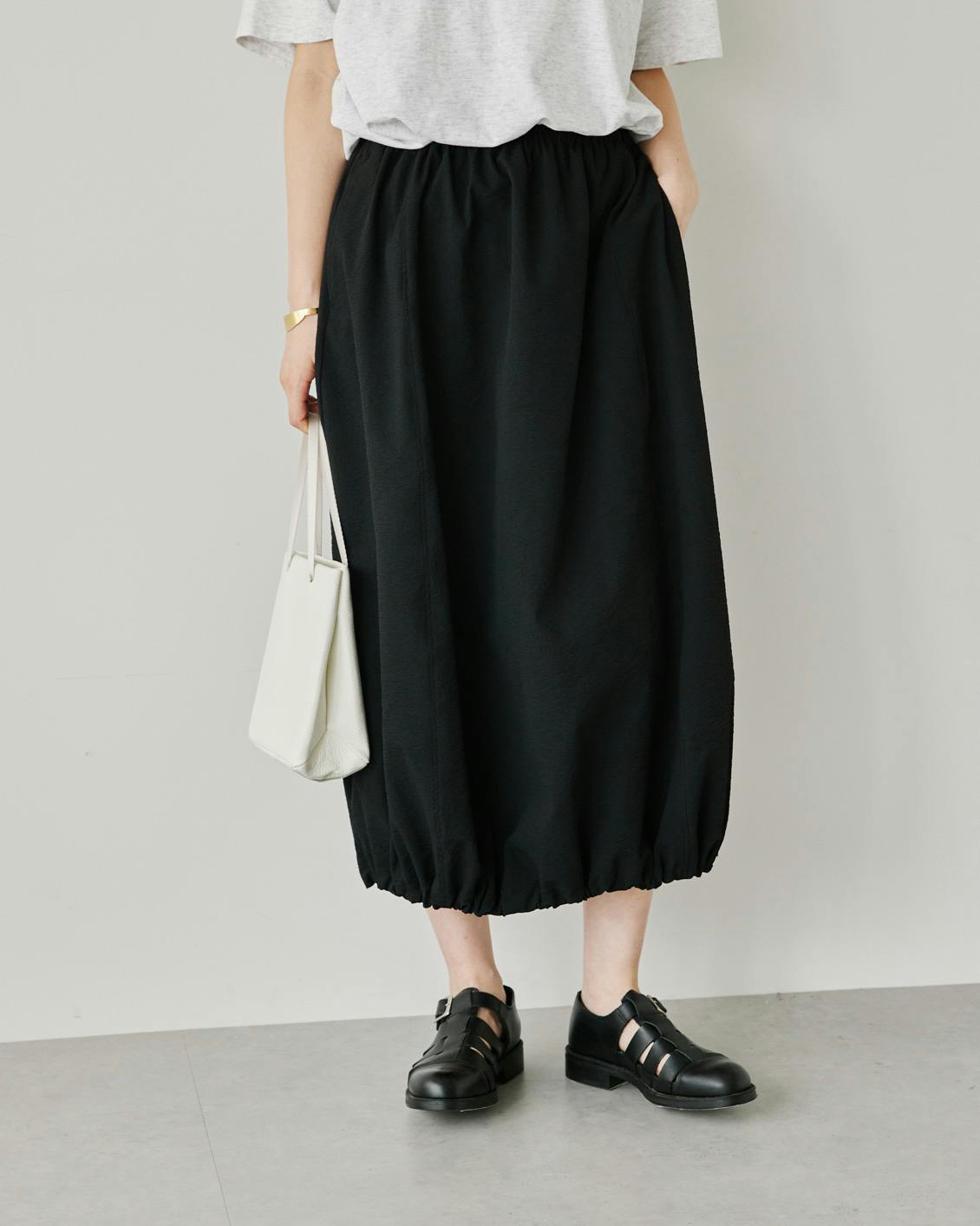 新品　THOUSAND MILE サウザンドマイル　バルーン　スカート　ブラック THOUSAND MILE [サウザンドマイル] BALLOON SKIRT [TM251SS00182