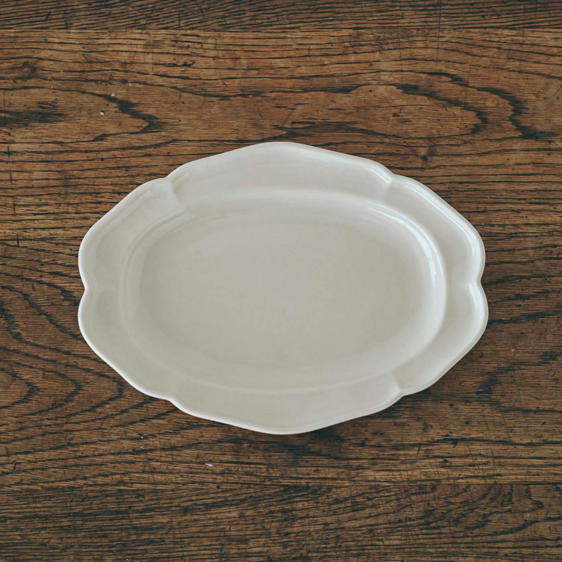 かもめ製作所 / 花リムオーバルプレート / 23cm (ミルク)の商品写真