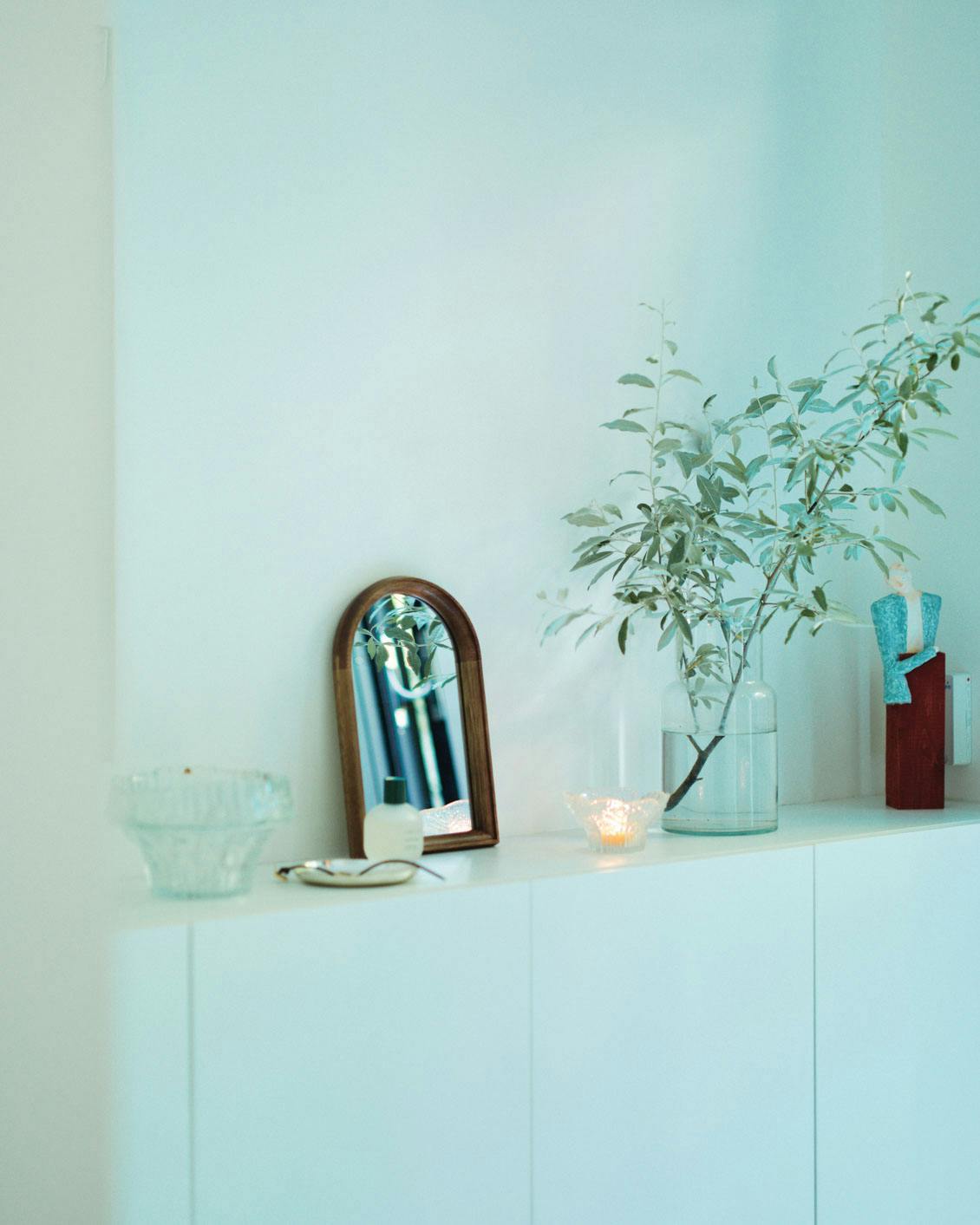 アーチ型青緑色壁掛け鏡 アーチ型青緑色壁掛け鏡