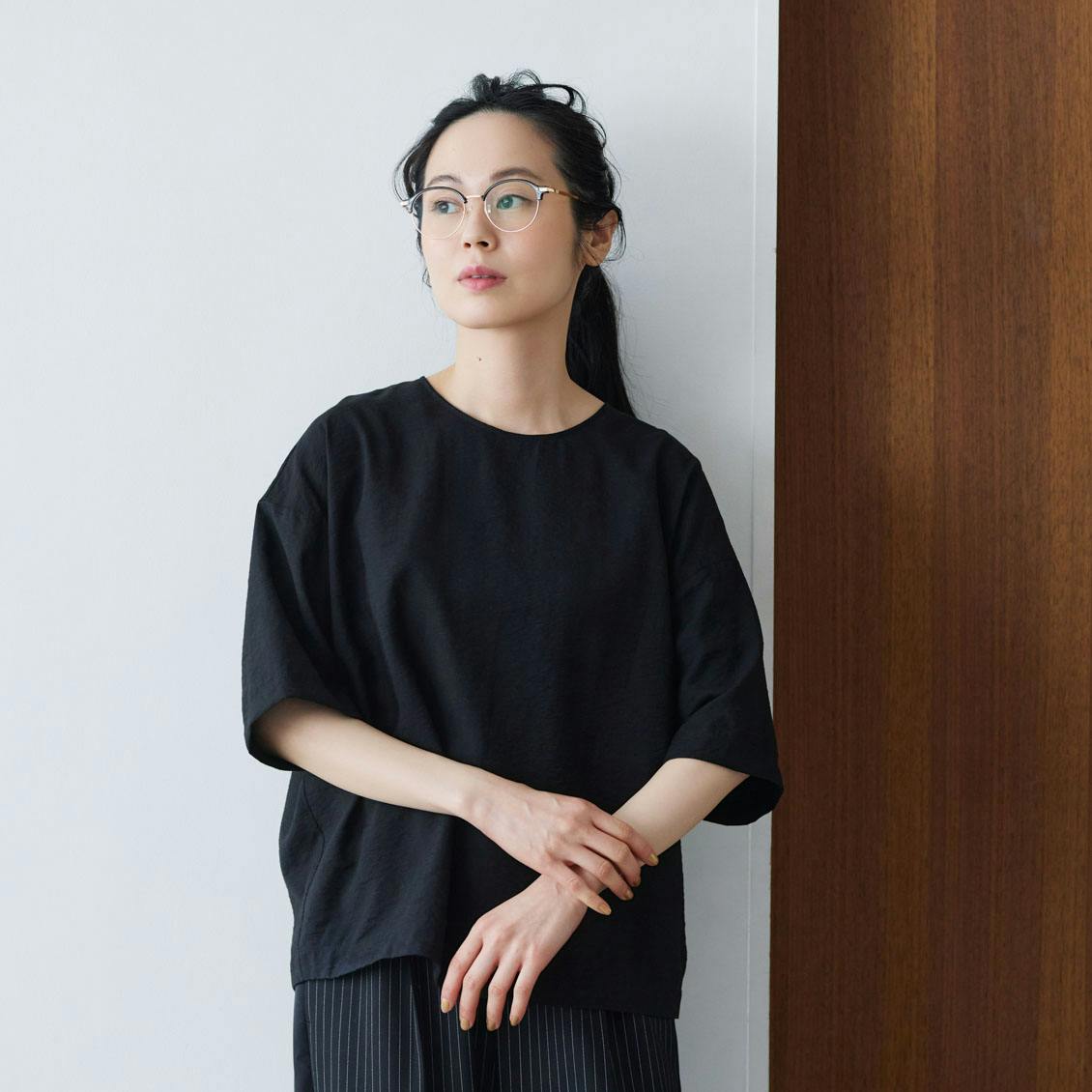 北欧、暮らしの道具店✨「涼しさも、品のよさも」きれい色のTシャツブラウス 涼しさも、品のよさも」きれい色のTシャツブラウス - 北欧