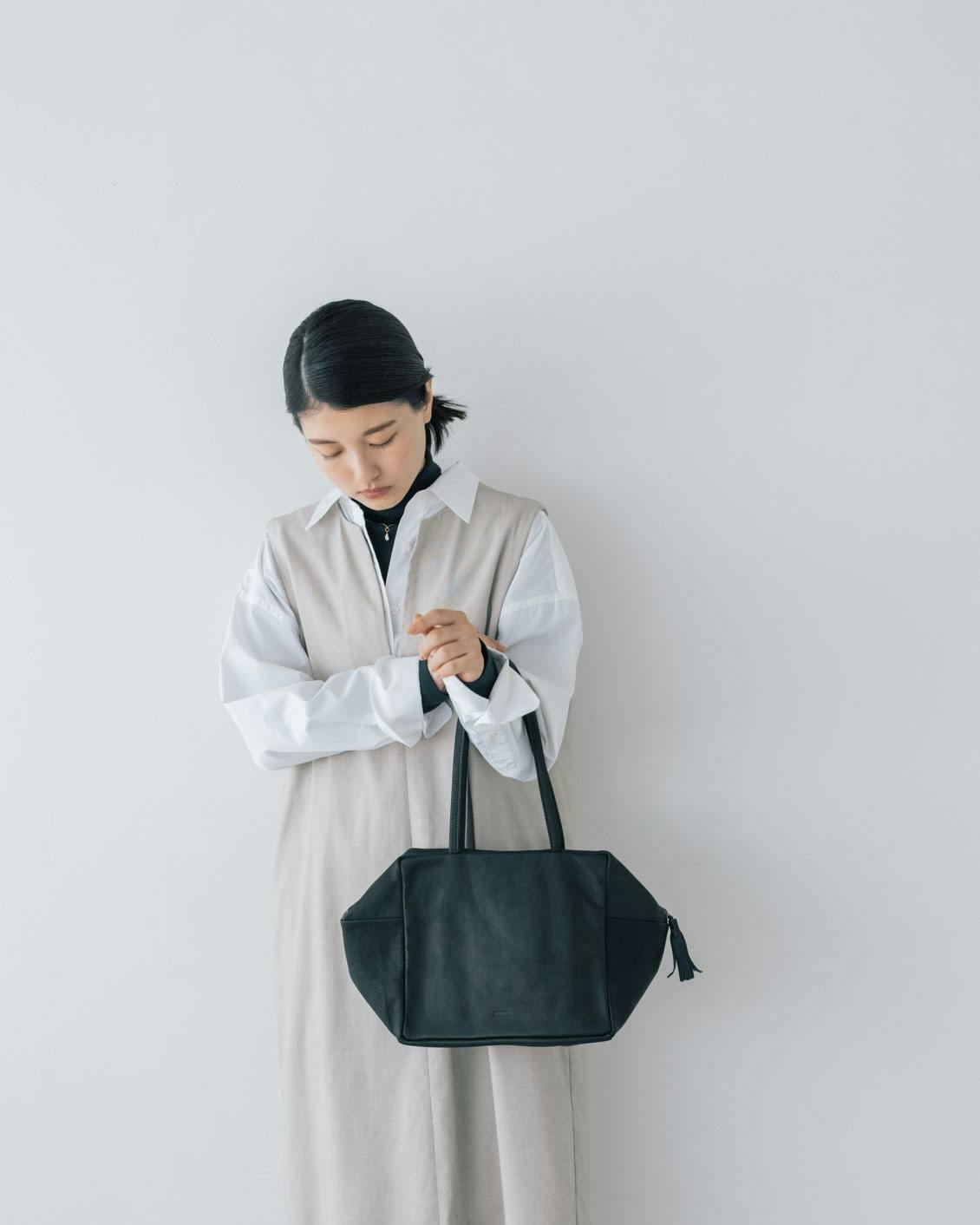 ■北欧暮らしの道具店■Danser（ダンサー）レザーバッグ L（ブラック） Danser / ダンサー / レザーバッグ / L - 北欧、暮らしの道具店