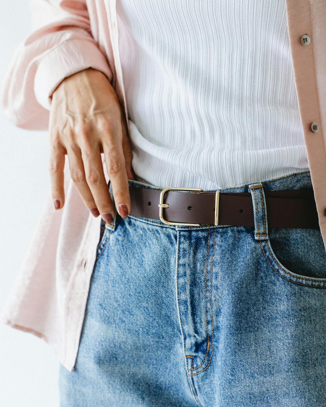 【試着のみ極美品】LEFIJE/ レフィエ　レザーベルト　ハート型バックル LEFIJE:オープン ハート バックル ベルト｜シップスの通販｜&mall