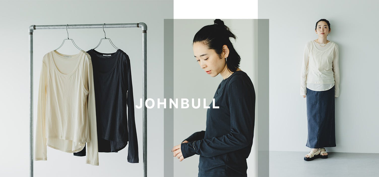 北欧暮らしの道具店　JOHNBULL JOHNBULL / ジョンブル / レイヤードコットンカットソー（2点セット