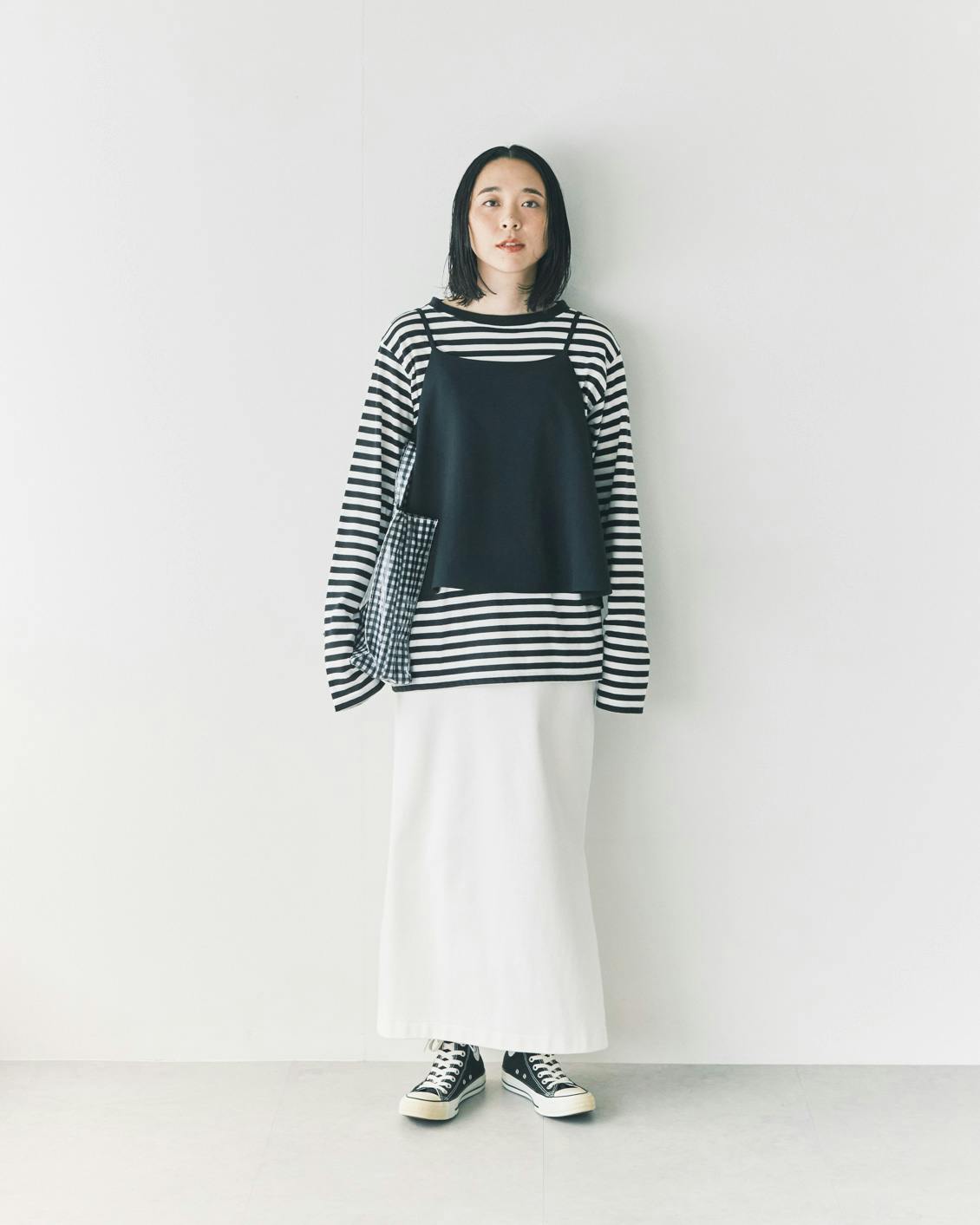 オンオフ頼れる大人のためのキャミソールセットアップ / ダークグレー