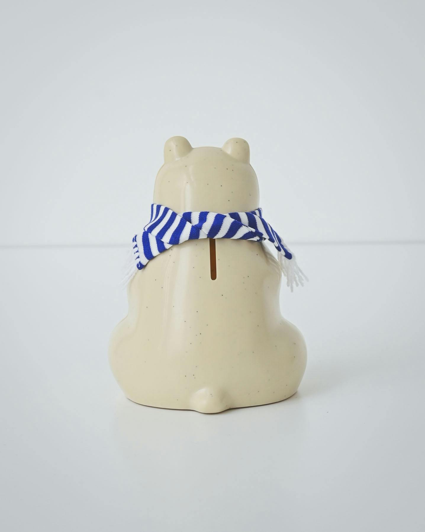 数量限定】マフラー付き白くま貯金箱 / Polar Bear Money BOX / ブルー