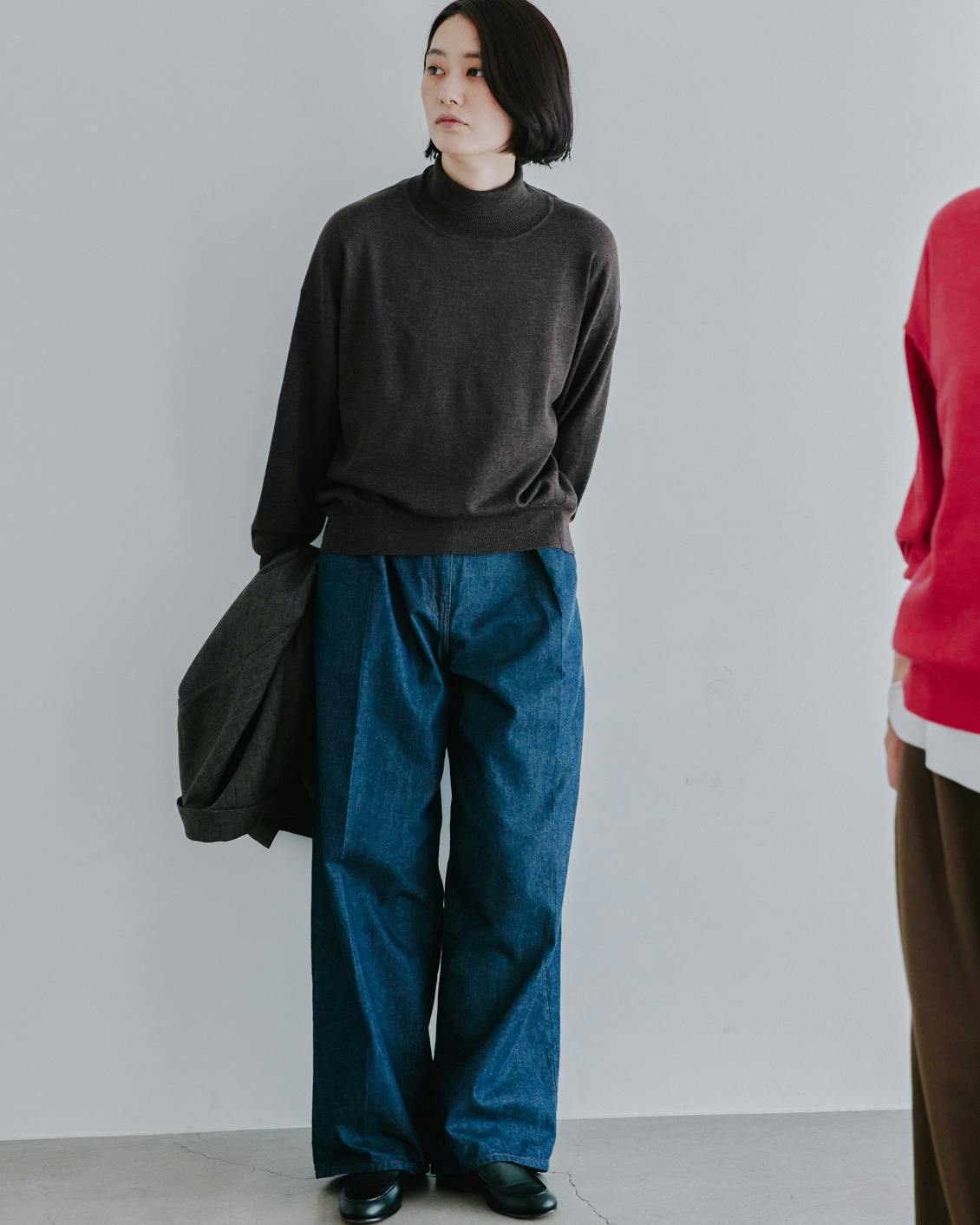 utilité ブラック タートルネックセーター北欧暮らしの道具店 新商品】当店スタッフたちが次々に惚れた。主役になる