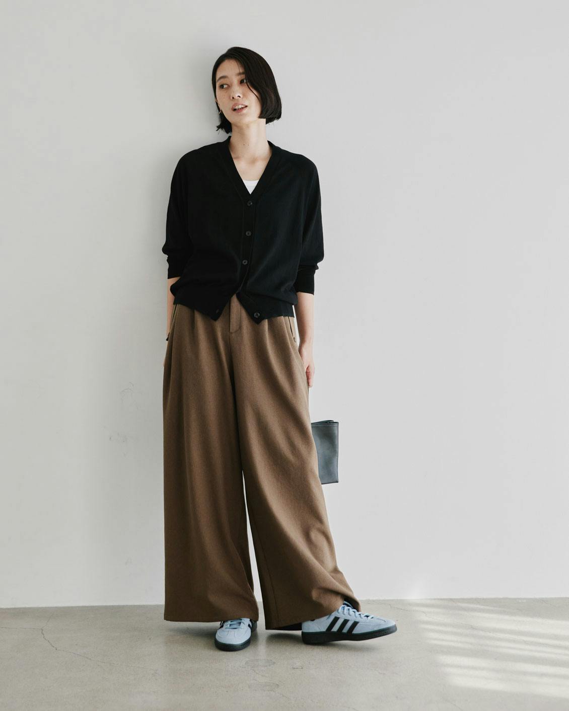 気軽に、品よく」シワになりにくいワイドパンツ（S・M・L・T