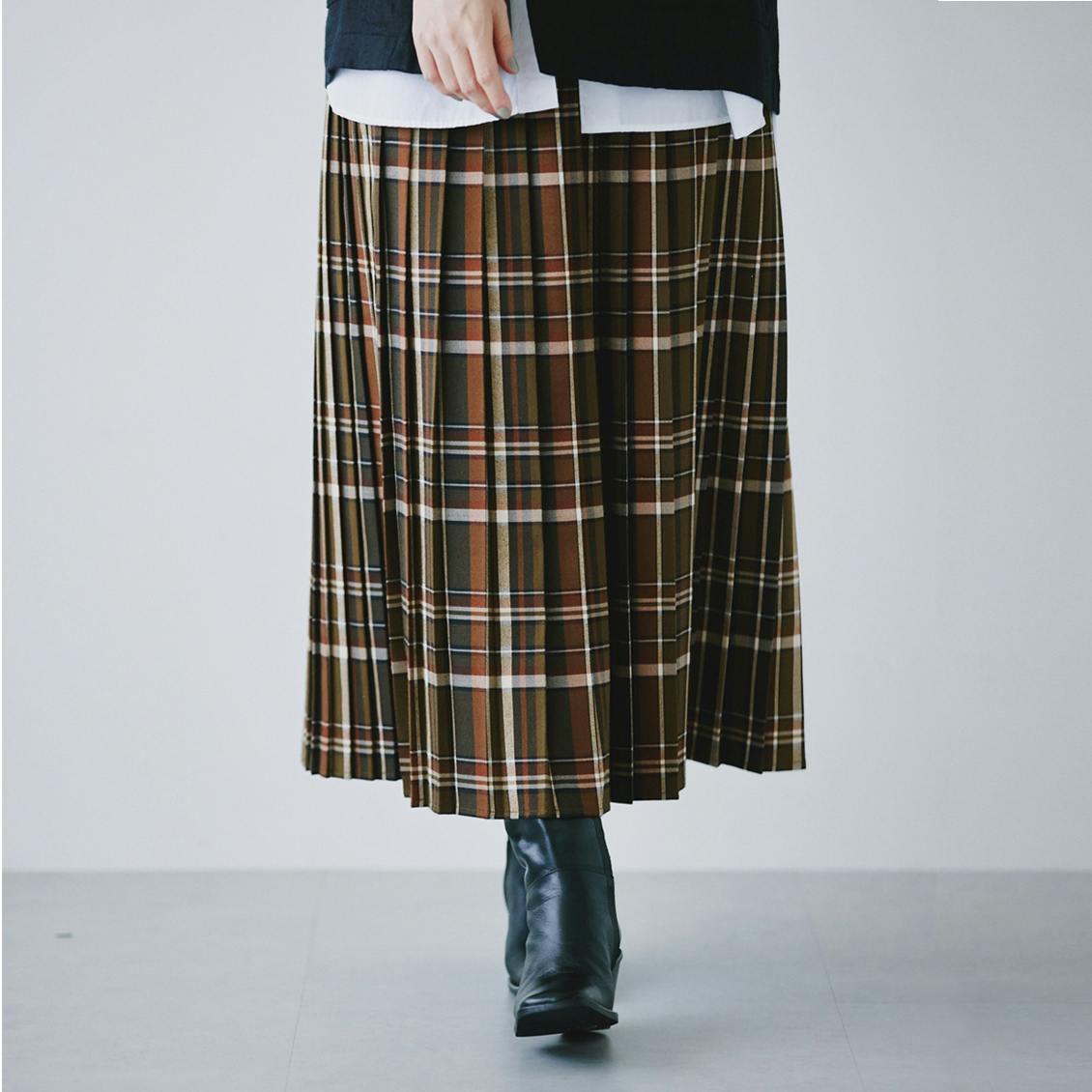 北欧暮らしの道具店 sosotto / ソソット / チェック柄プリーツスカート sosotto / ソソット / チェック柄プリーツスカート / タータン