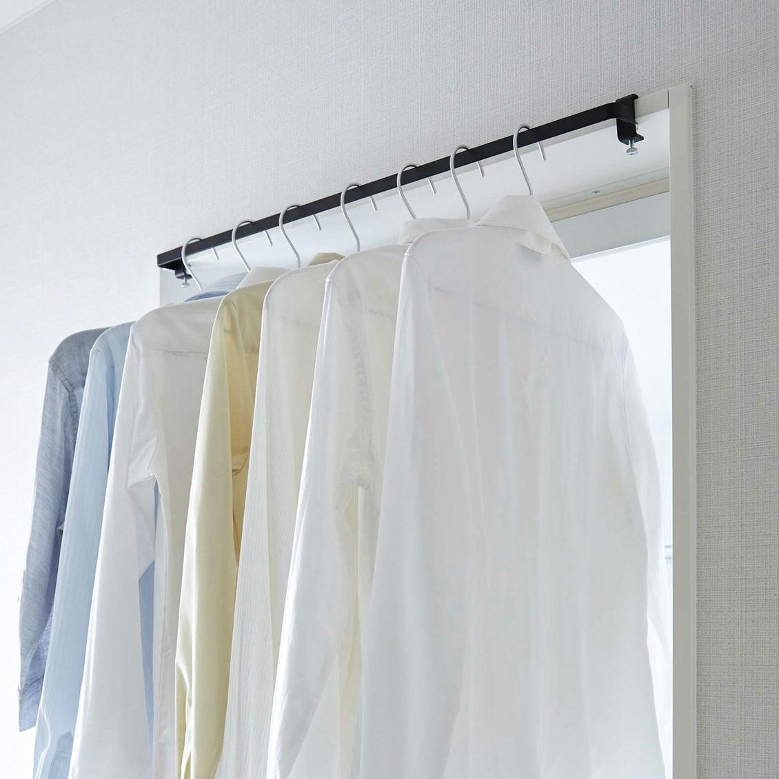 tower / 室内物干しハンガーバー（ブラック）の商品写真
