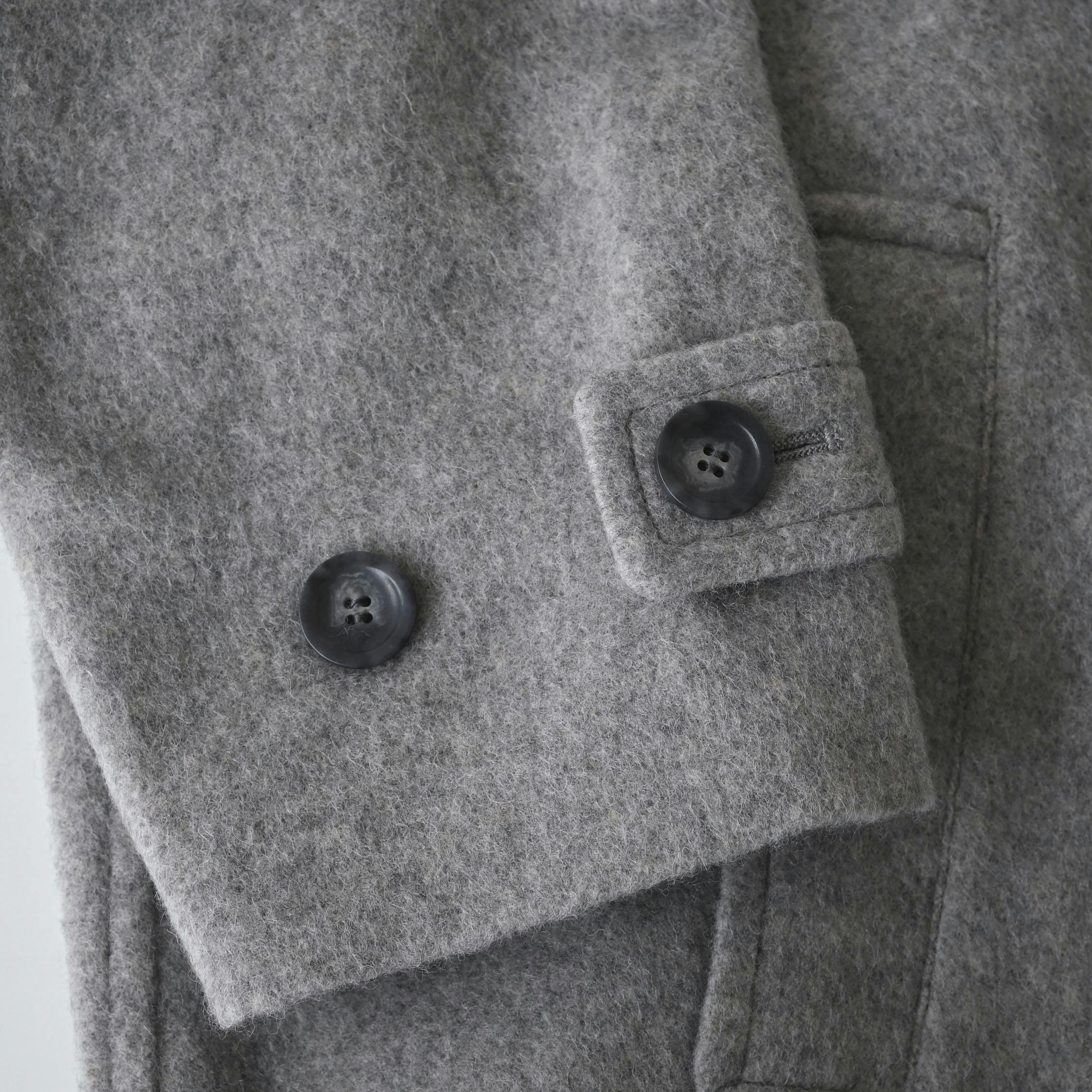 北欧暮らしの道具店 かろやかにゆれる ウールロングコート グレー S かろやかに揺れるウールロングコート / グレンチェック （S・M