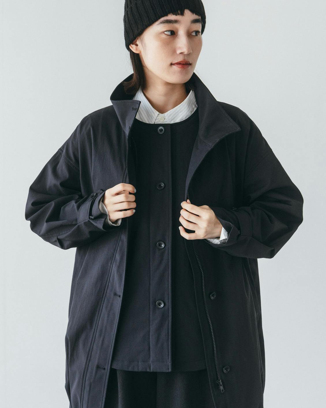 中綿ベスト付きのかろやかミドル丈アウター（S・Mサイズ） - 北欧