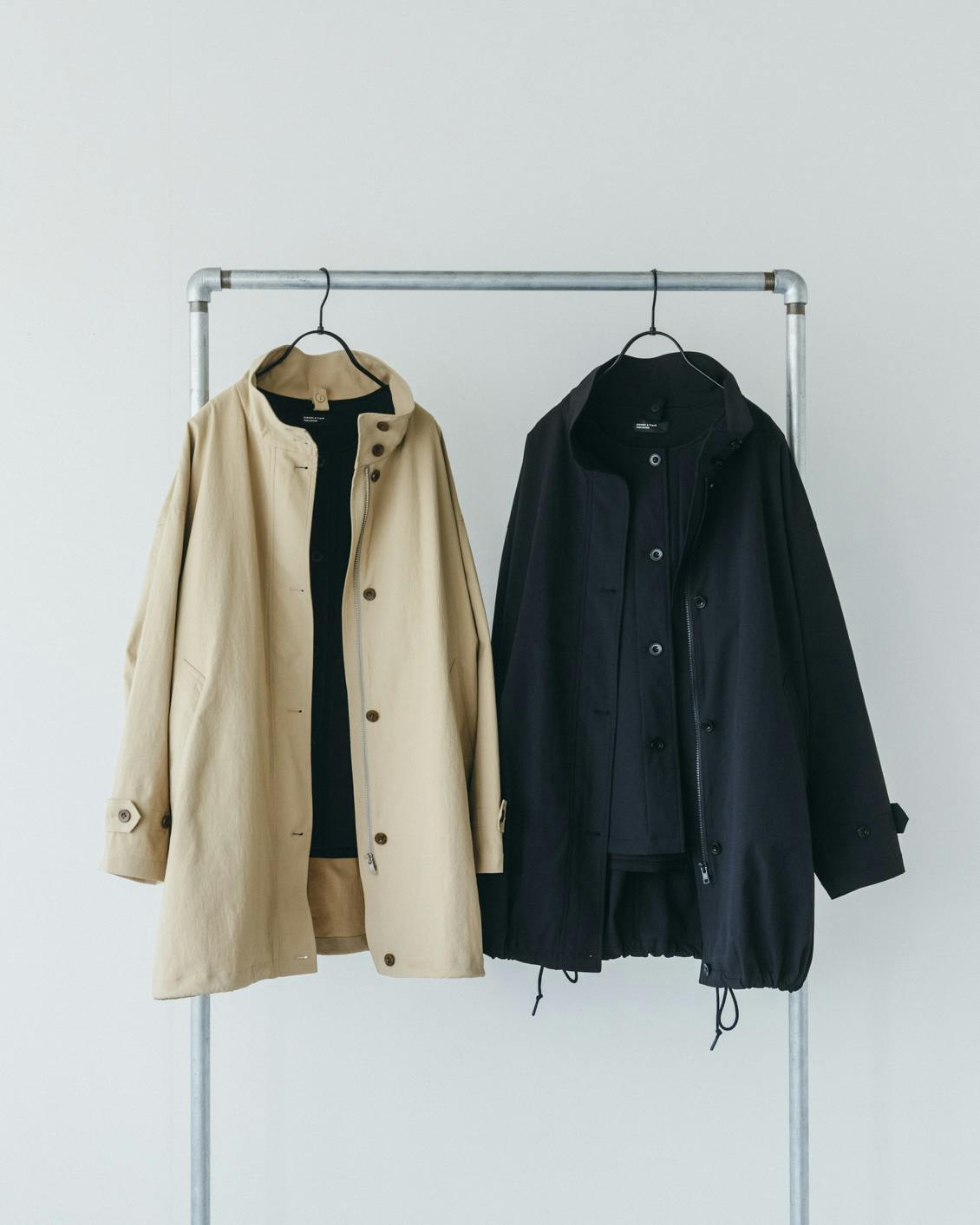 中綿ベスト付きのかろやかミドル丈アウター（S・Mサイズ） - 北欧