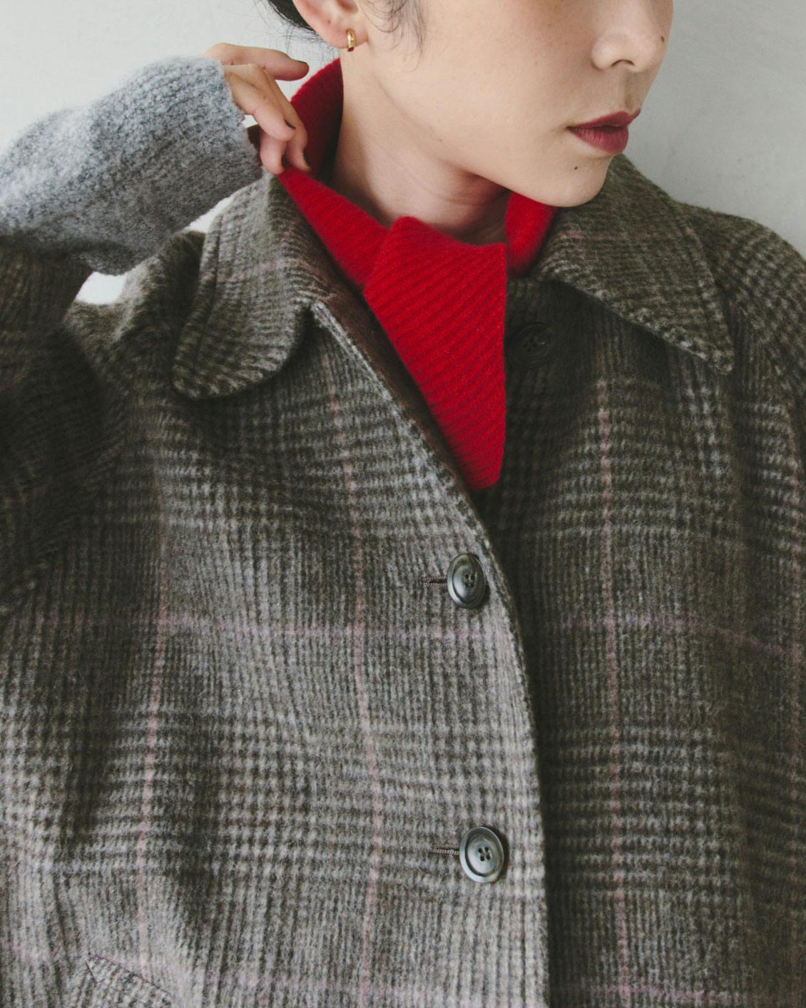 【今季終了】【当店別注】NineTailor / ナインテーラー / ニットスカーフ（レッド）の商品写真