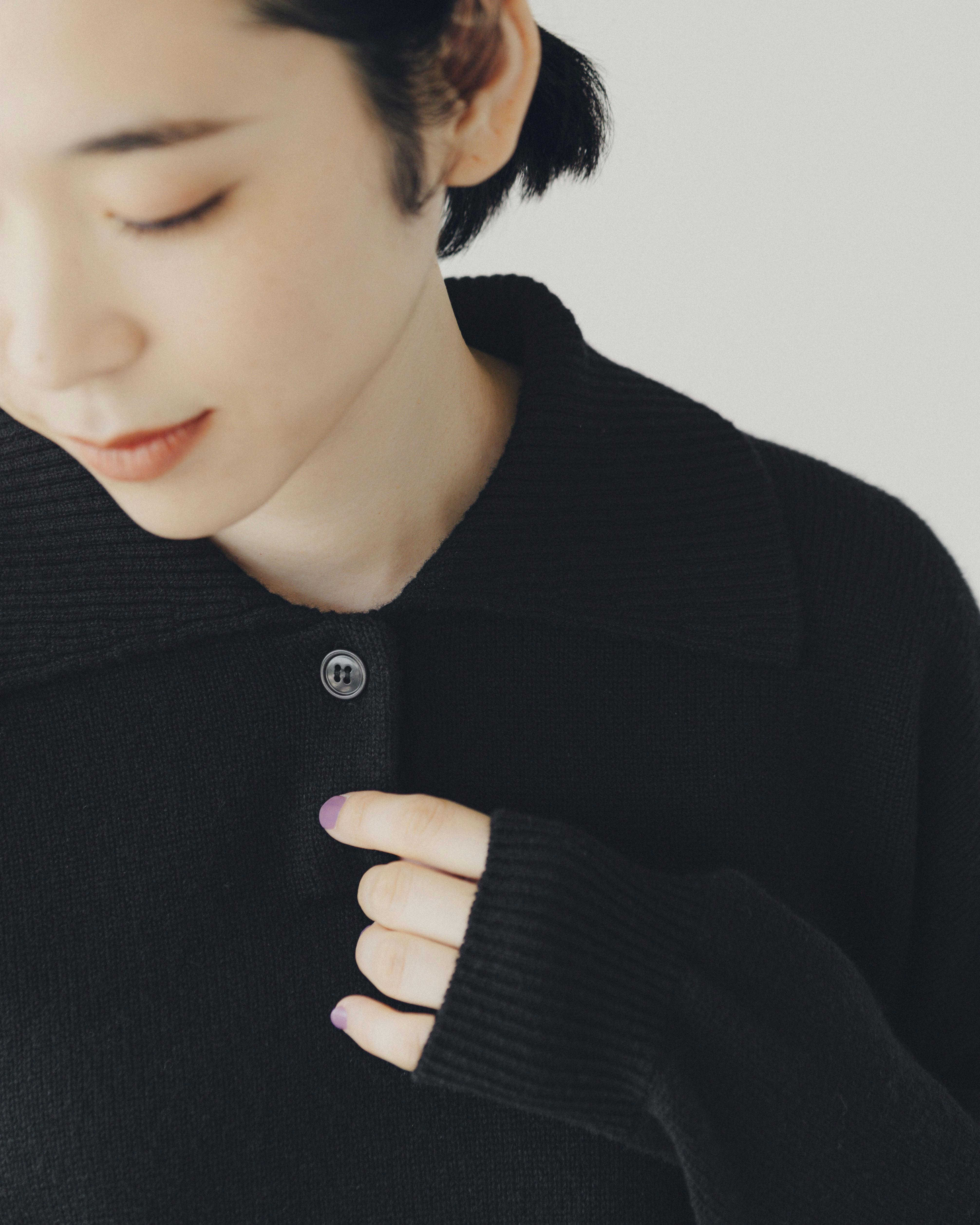 大人にひとさじのアクセント」洗えるウールの襟付きニット - 北欧