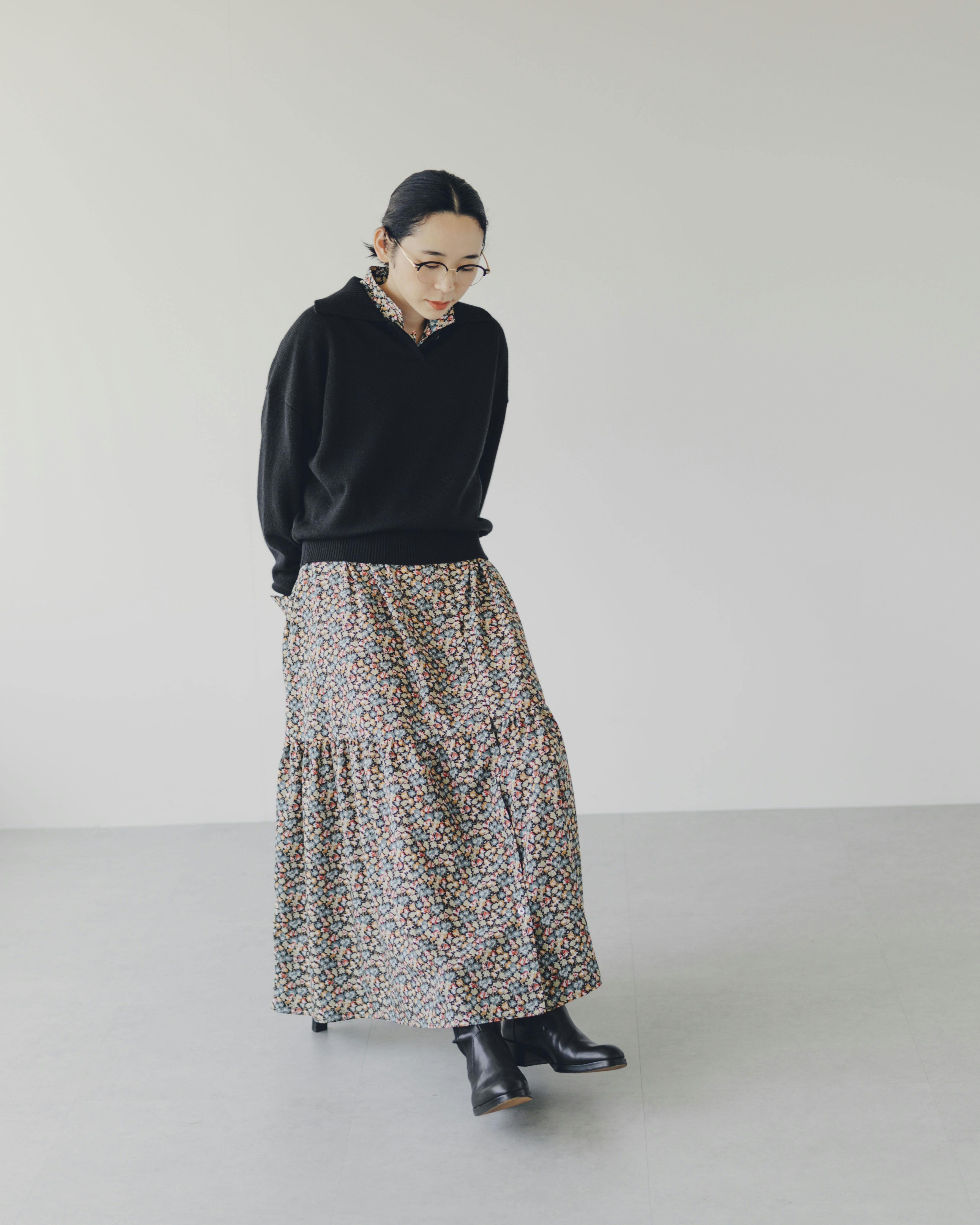 大人にひとさじのアクセント」洗えるウールの襟付きニット - 北欧