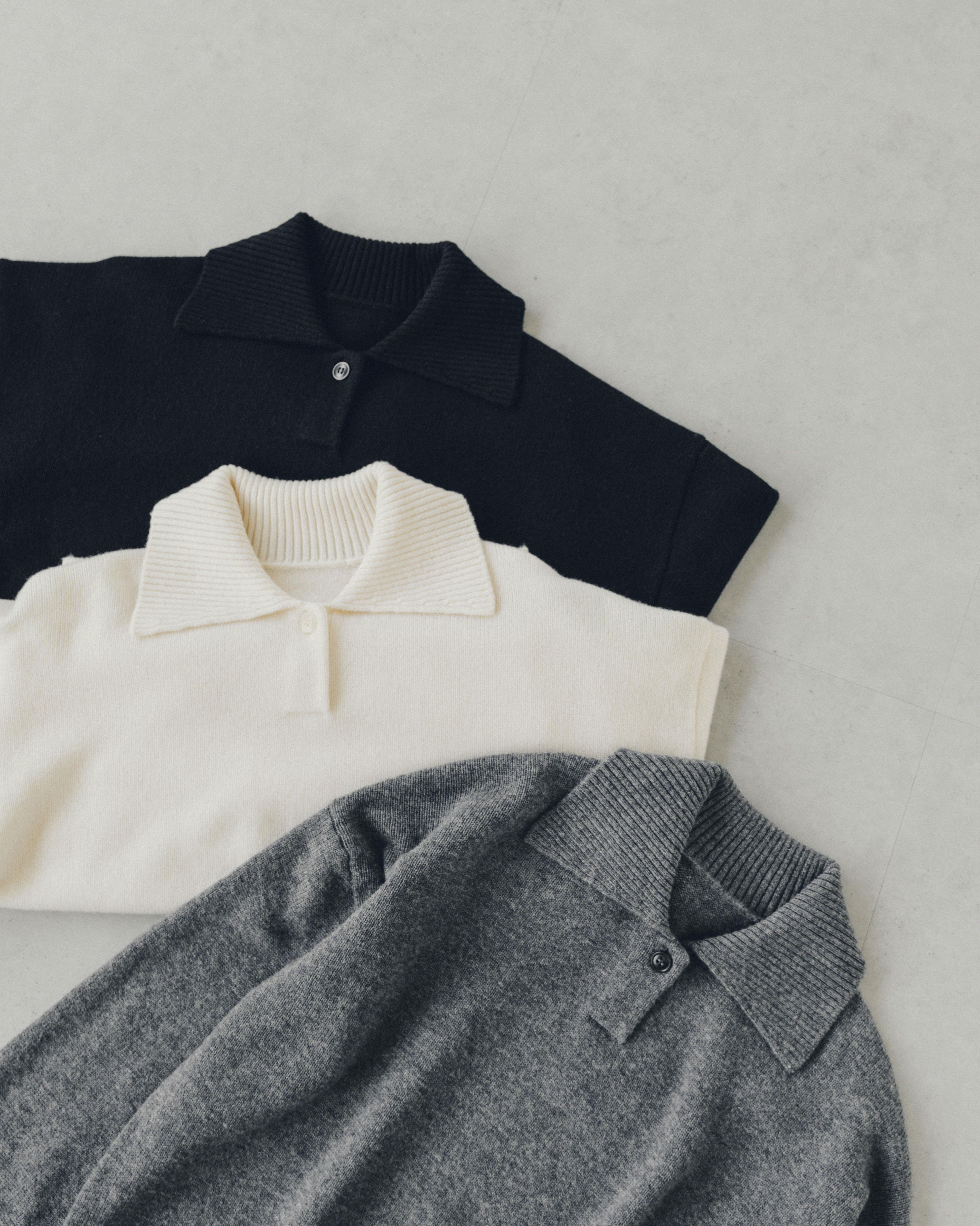 大人にひとさじのアクセント」洗えるウールの襟付きニット - 北欧