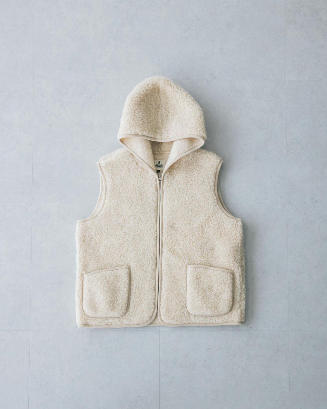 COLDBREAKER ウールボアジップアップベスト ベージュ　くらすこと くらすこと別注〉COLD BREAKER ボアベスト ｜くらすこと公式オンライン