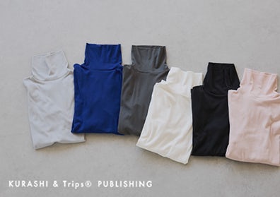 ふんわりコットンのタートルネックカットソーの画像