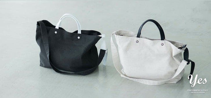 革とリネンコットンのyesのショルダーバッグ - 北欧、暮らしの道具店