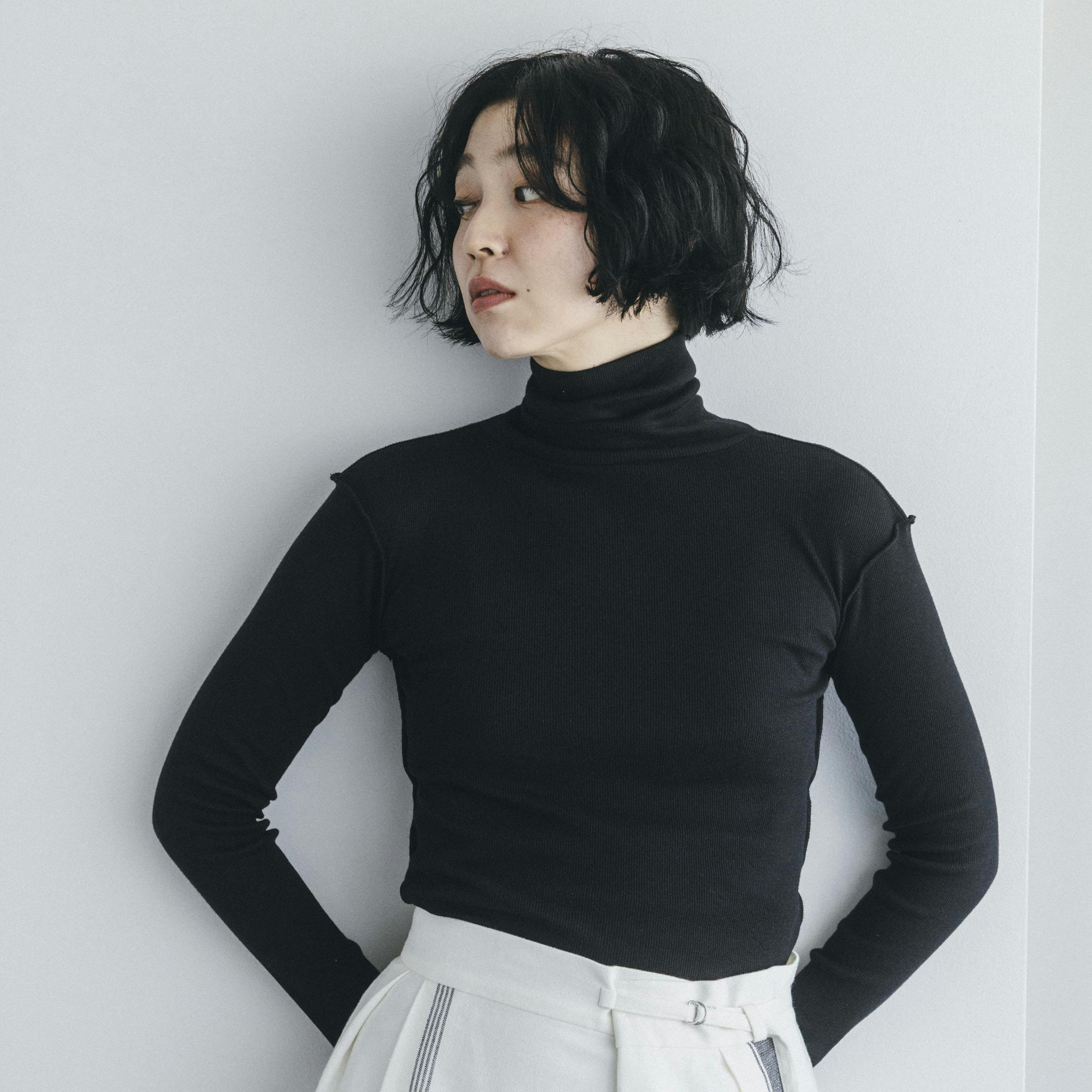 MEYAME / ソフトリブタートルネック（ブラック）の商品写真