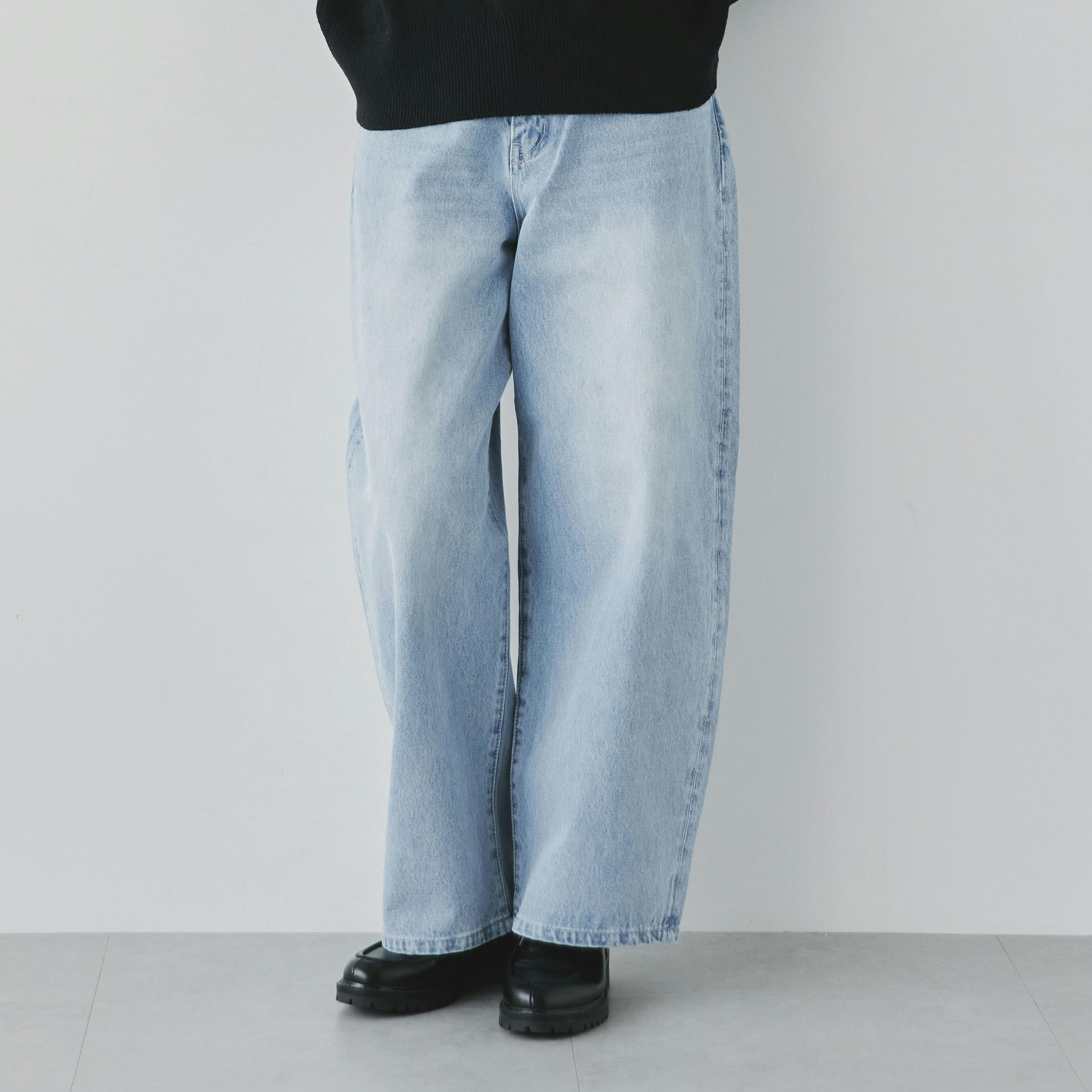 【当店別注】JOHNBULL / サイドカーブデニム / ライトブルー / Lの商品写真