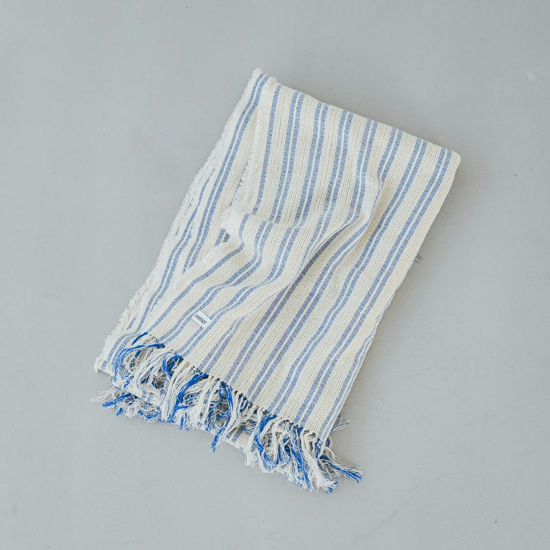 loomer/インディアンコットンブランケット140×216cm（ブルーストライプ）の商品写真