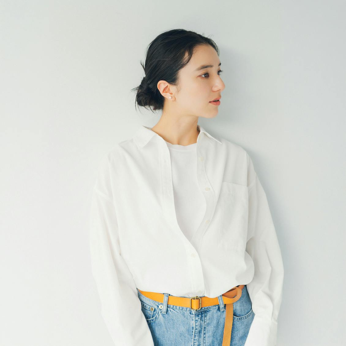 「ノーアイロンで、そのままキレイ」UVカットもできるオーバーシャツ / ホワイト / Sサイズの商品写真