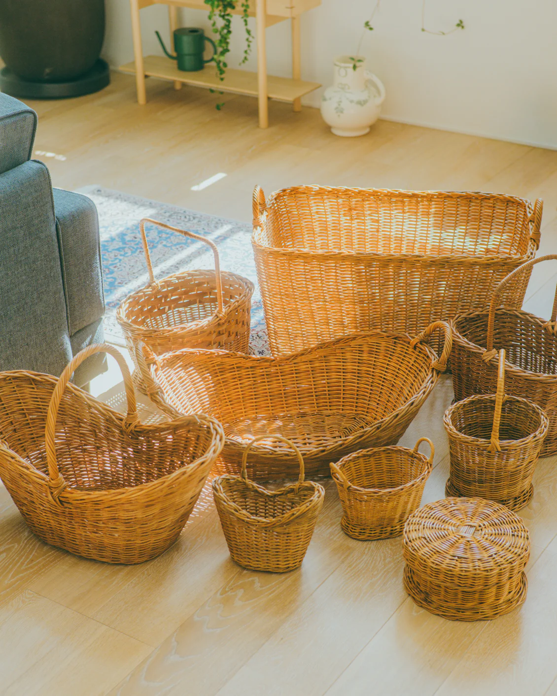 愛しい景色をつくる」オブジェのような天然ラタンかご / bucket - 北欧 愛しい景色をつくる」オブジェのような天然ラタンかご / bucket - 北欧