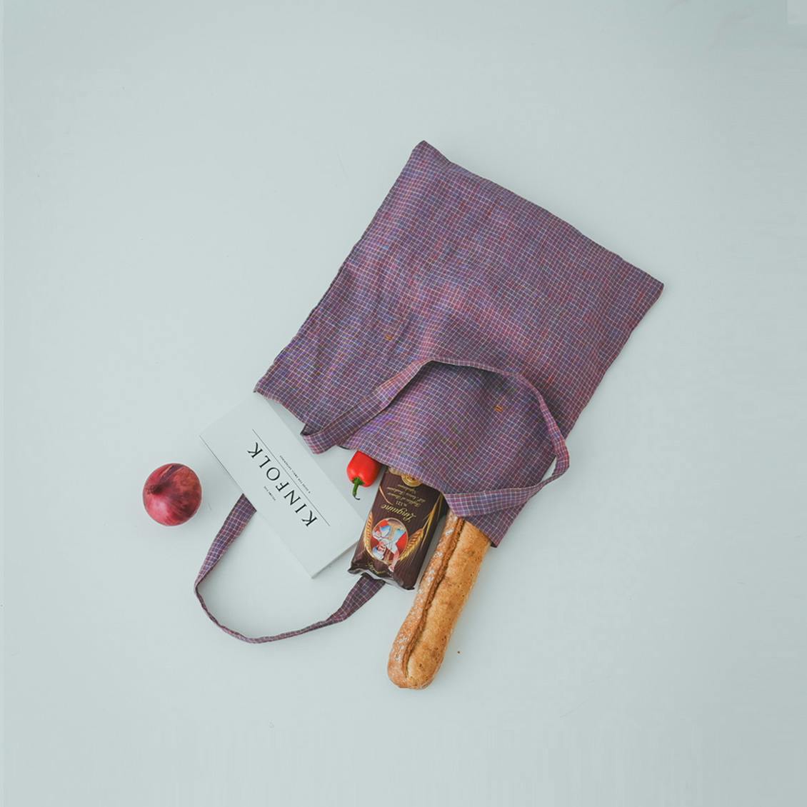 ブルー × レッド（チェック柄）