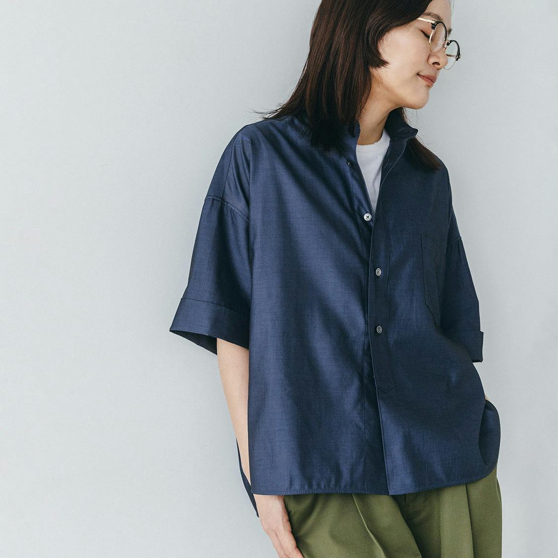 TICCA / スクエア半袖シャツ（ネイビー）の商品写真