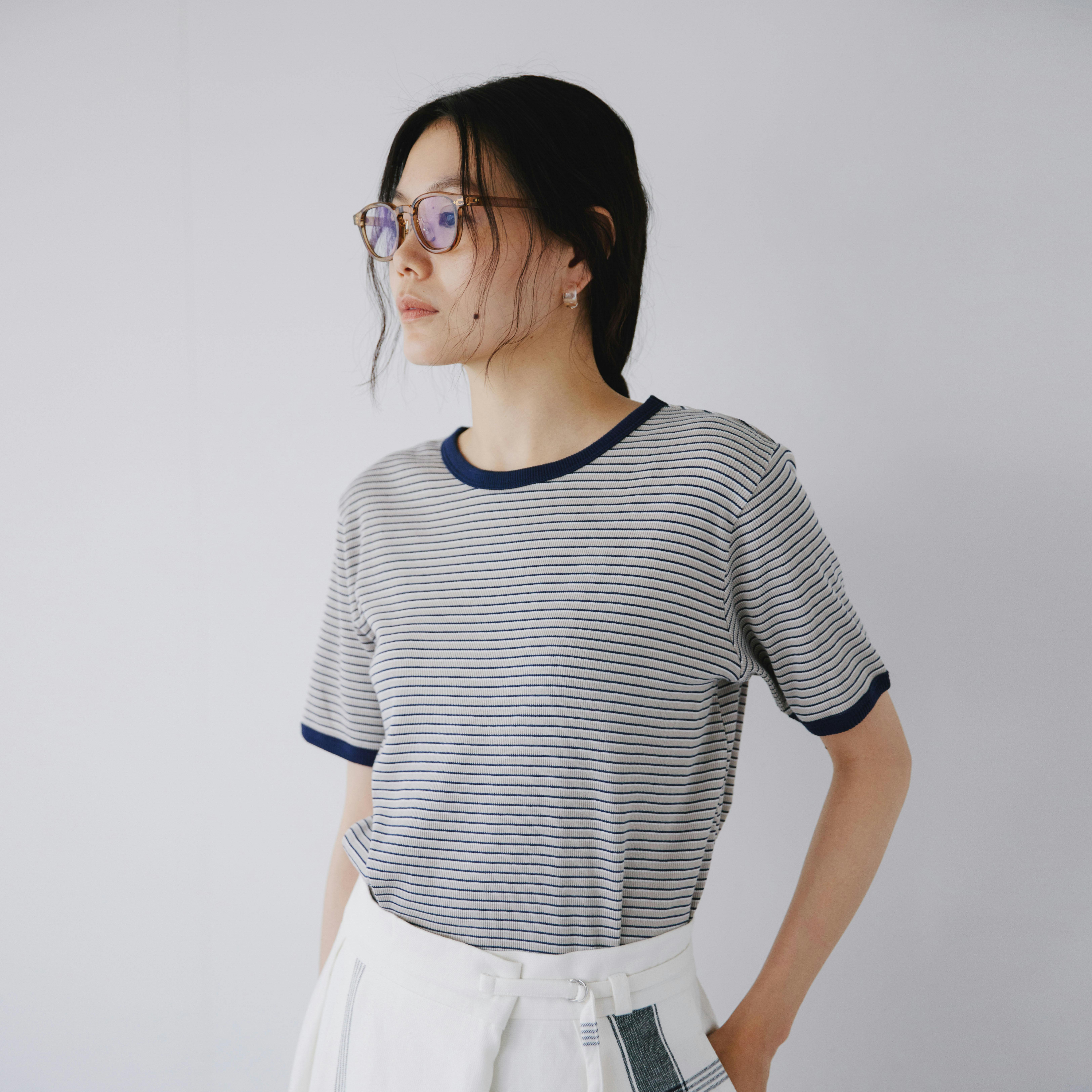 Healthknit / リブボーダーTシャツの商品写真