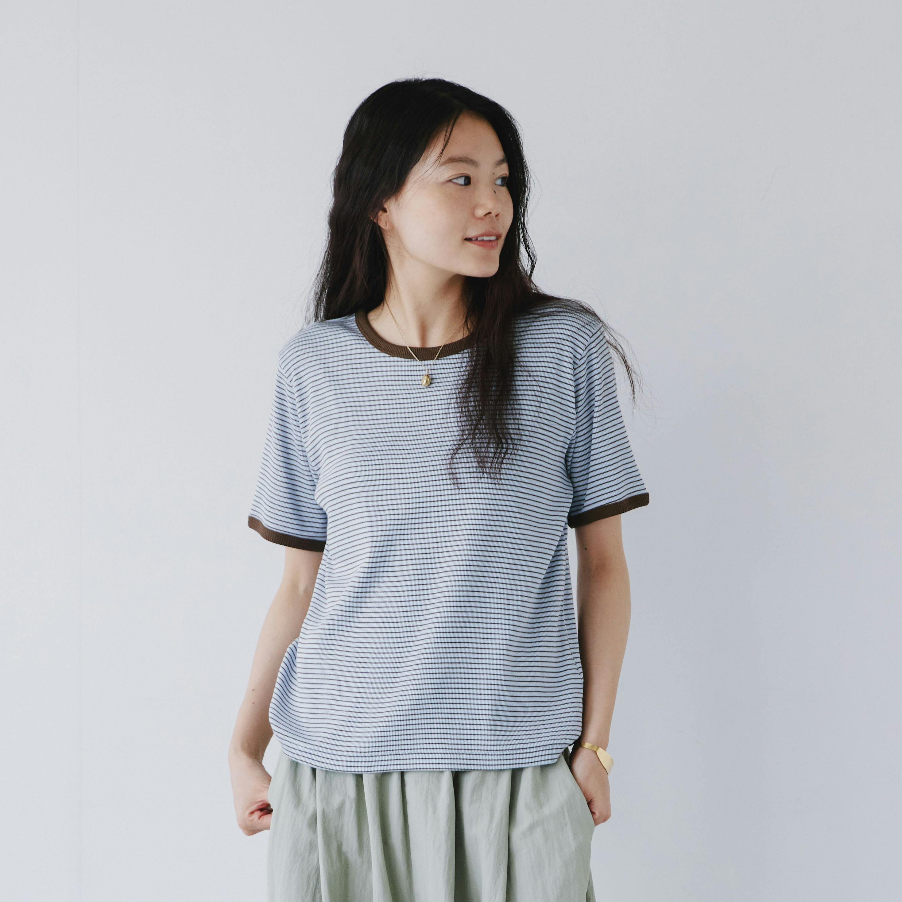 Healthknit / リブボーダーTシャツの商品写真